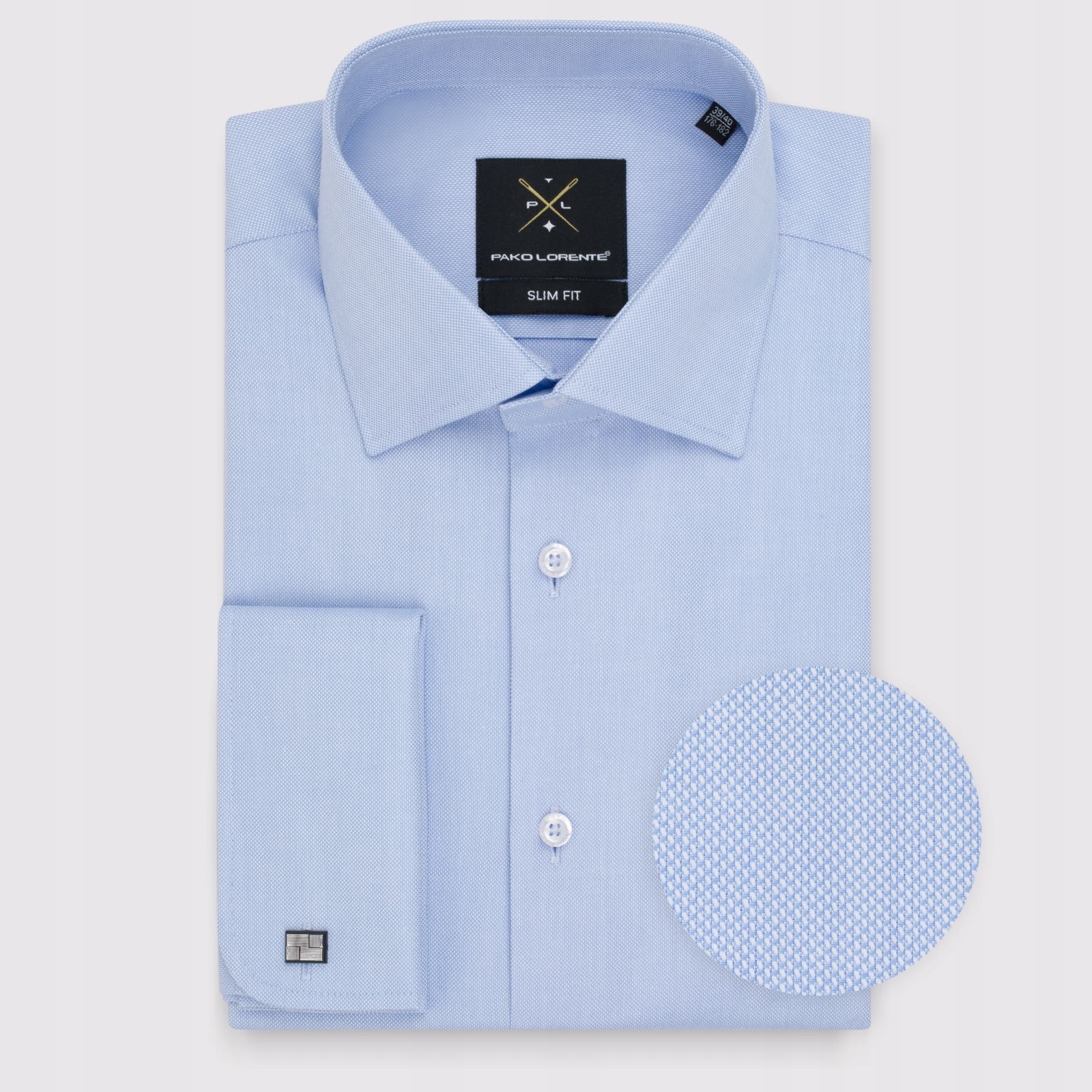 Modrá pánská košile na knoflíčky Pako Lorente vel 41-42/188-194