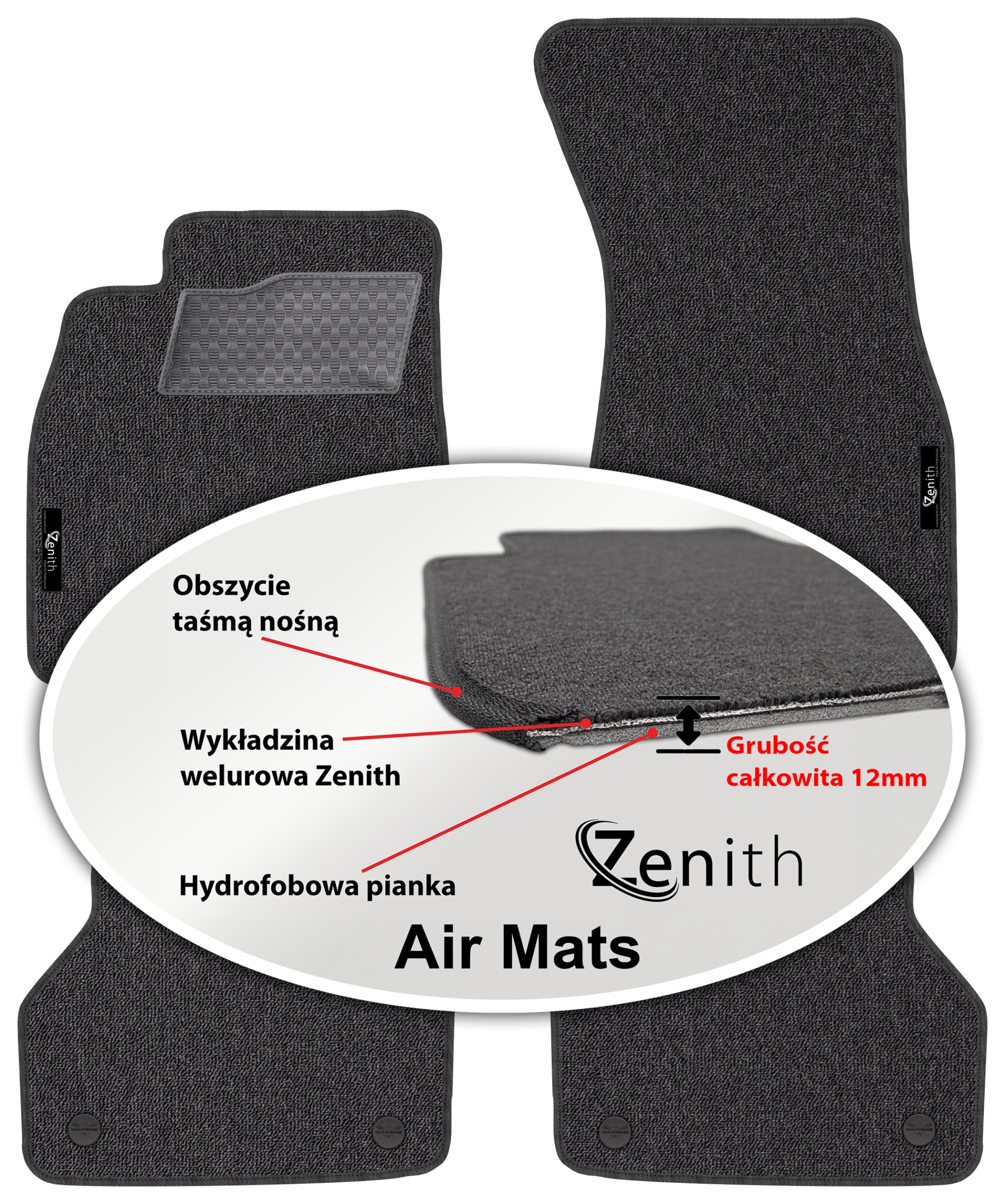 Audi A6 C8 2018 Velúrové koberčeky do auta Zenith Air Mats