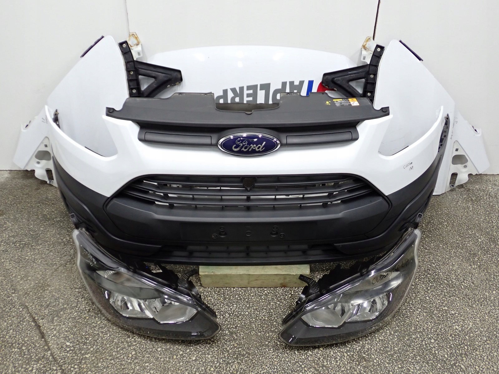 KOMPLETNY PRZÓD MASKA ZDERZAK LAMPY EUR FORD TRANSIT CUSTOM 14R