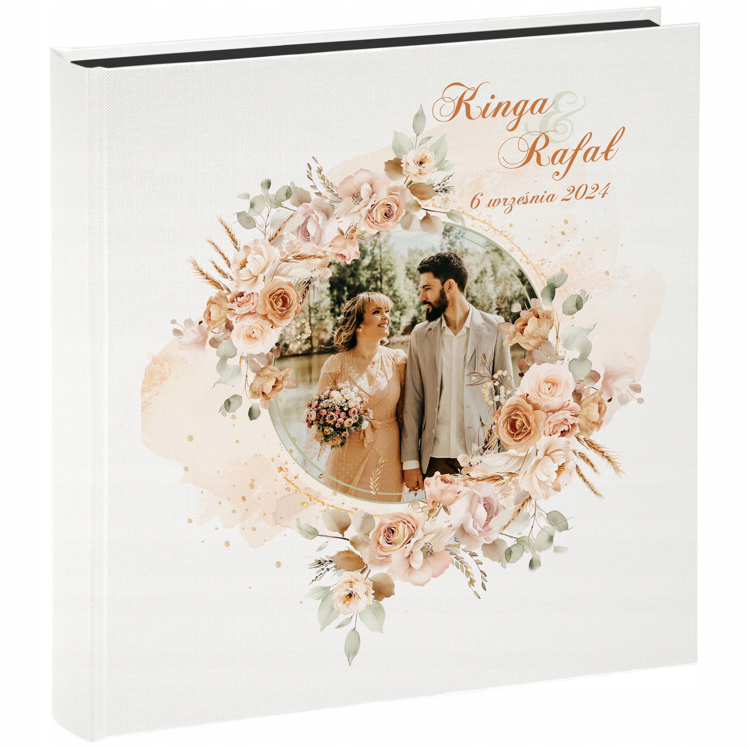 Personalizované perleťové album s svatební 50 černých karet Dárek Svatba