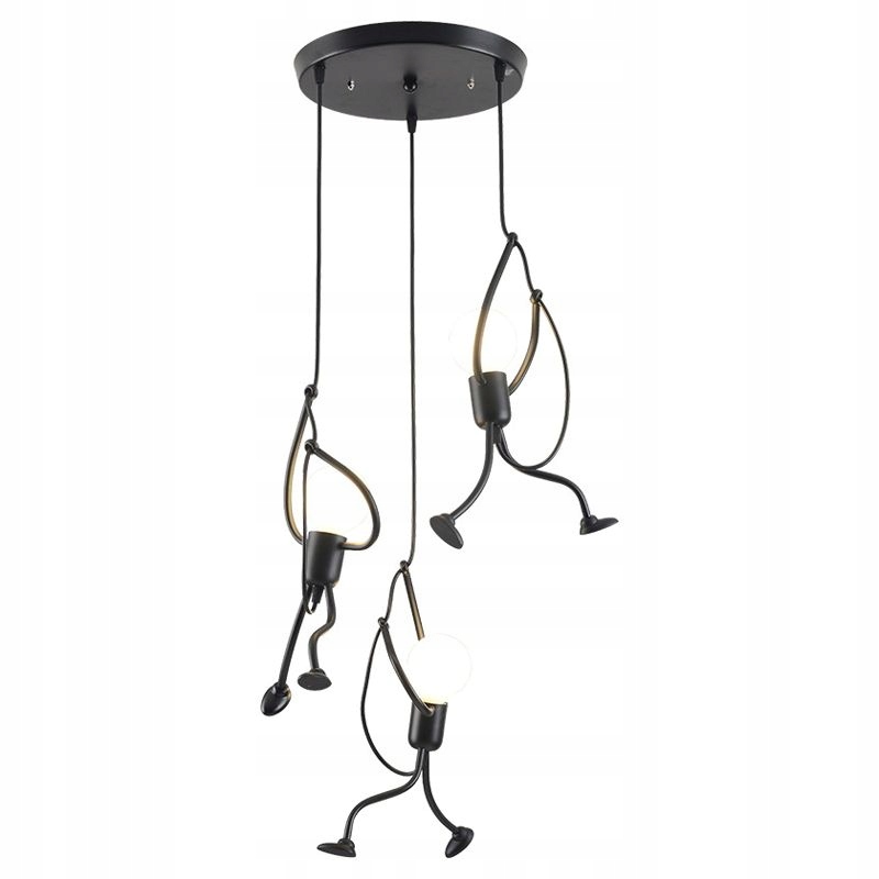 

Lampa sufitowa Loft czarna, ludziki Humanoid Led