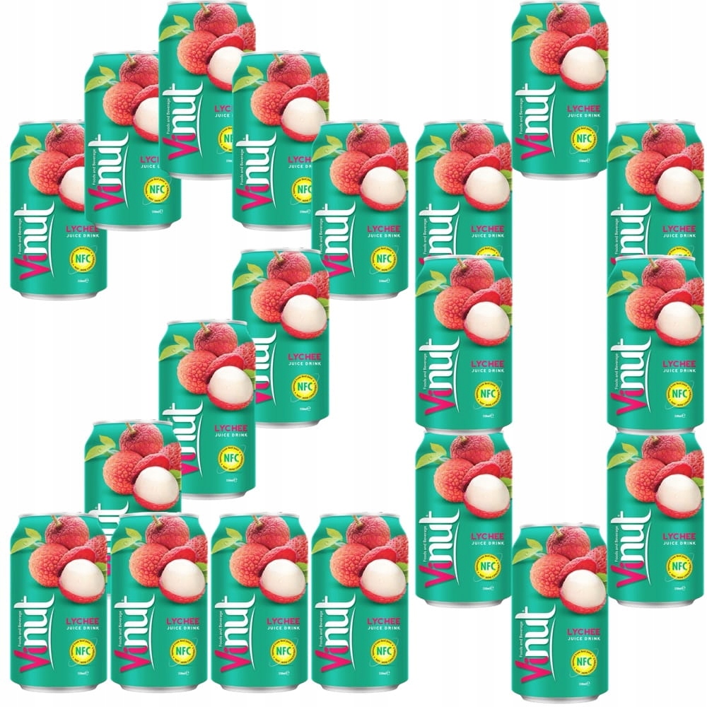 Levně 20x Nápoj z ovoce Šťáva Příchuť Liči Vietnamský Lychee Juice Drink 330 ml Vinut