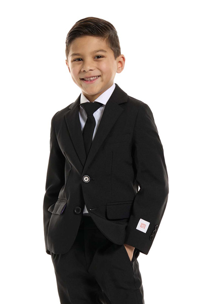 Garnitur Dziecięcy Czarny Retro Opposutis Deluxe Przebranie Slim Fit 92