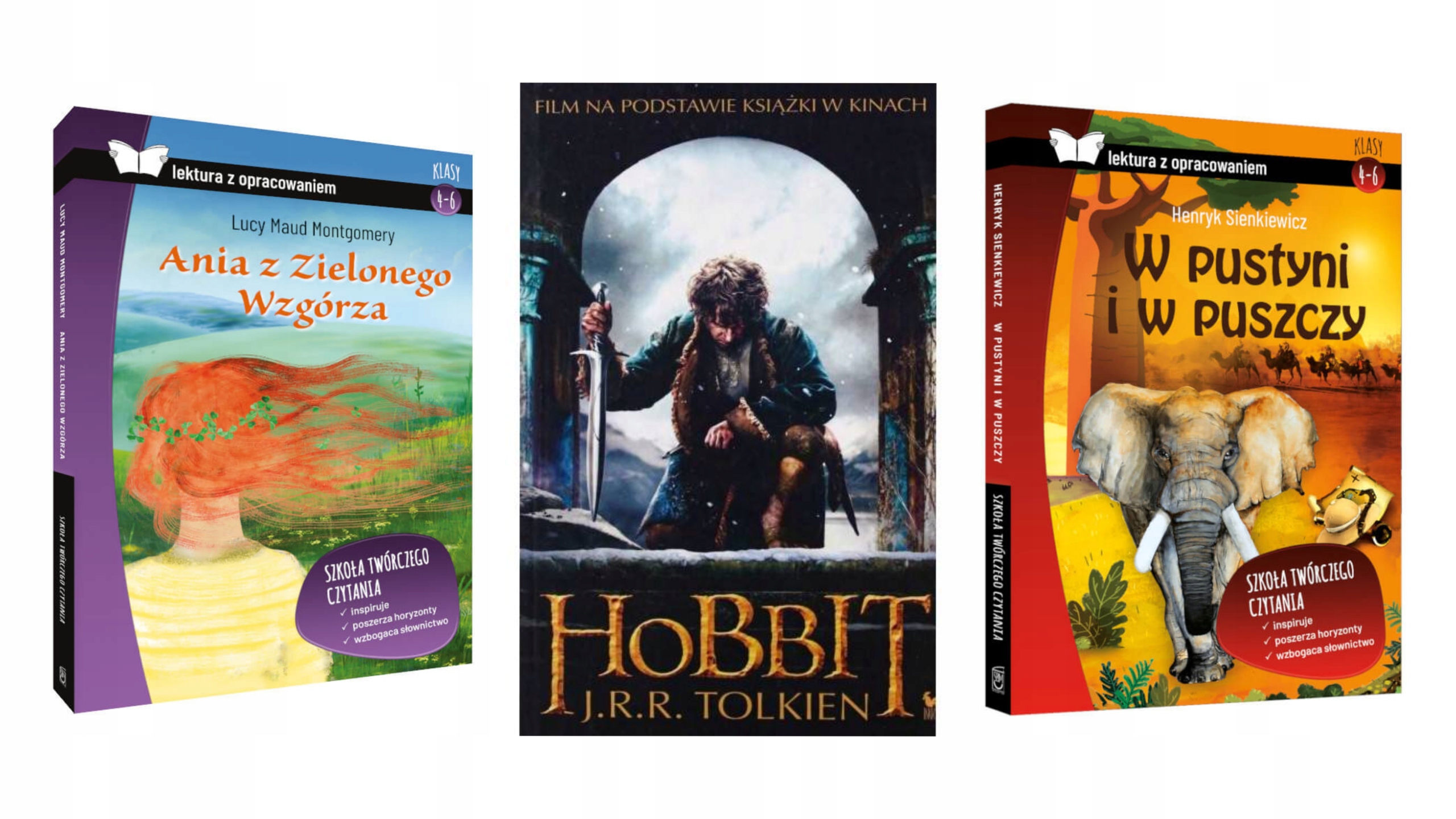 Lektury obowiązkowe klasa 6 Hobbit pakiet 3 ks (12879322501) Książka Allegro
