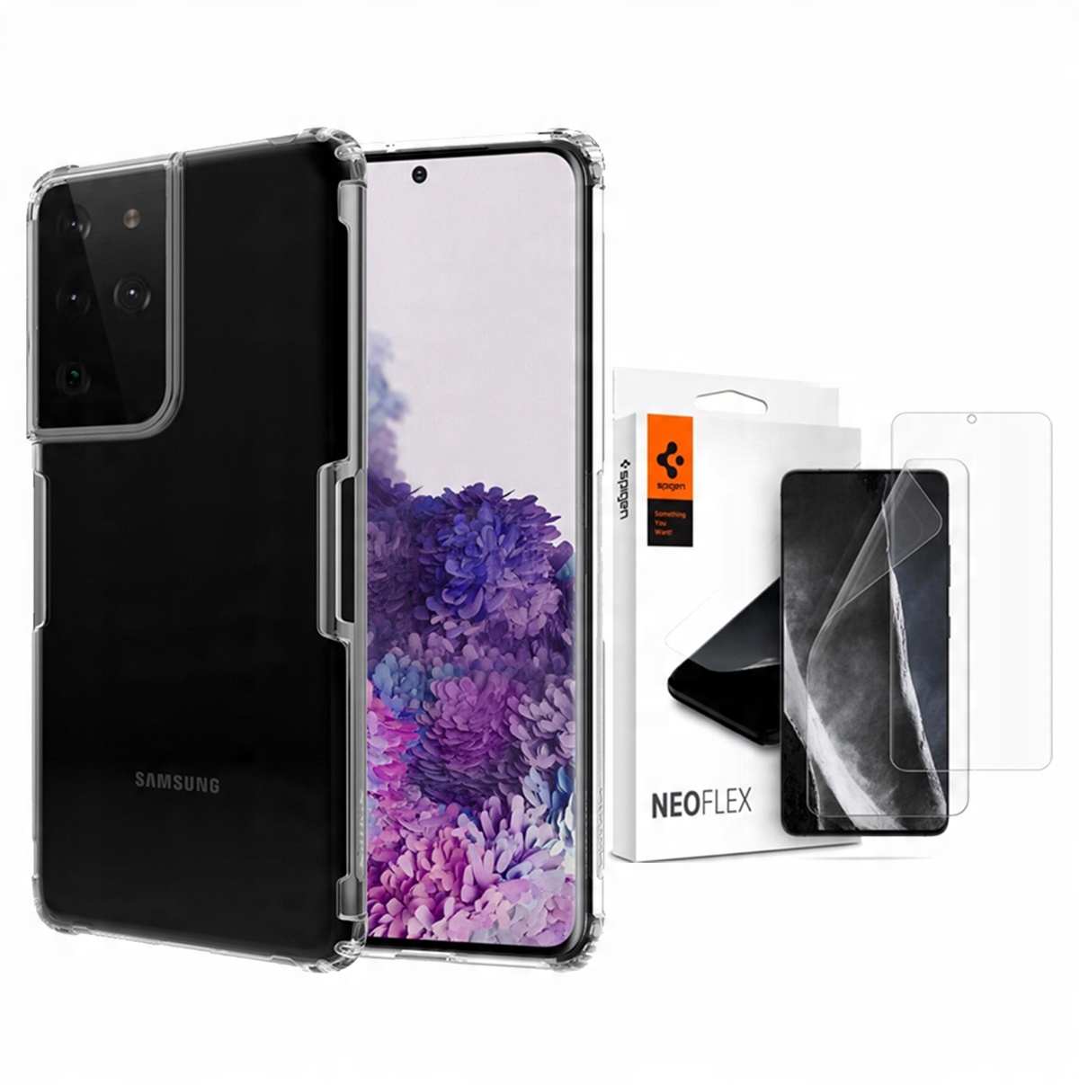 

Nillkin Etui Do Galaxy S21 Ultra + 2X Folia Spigen