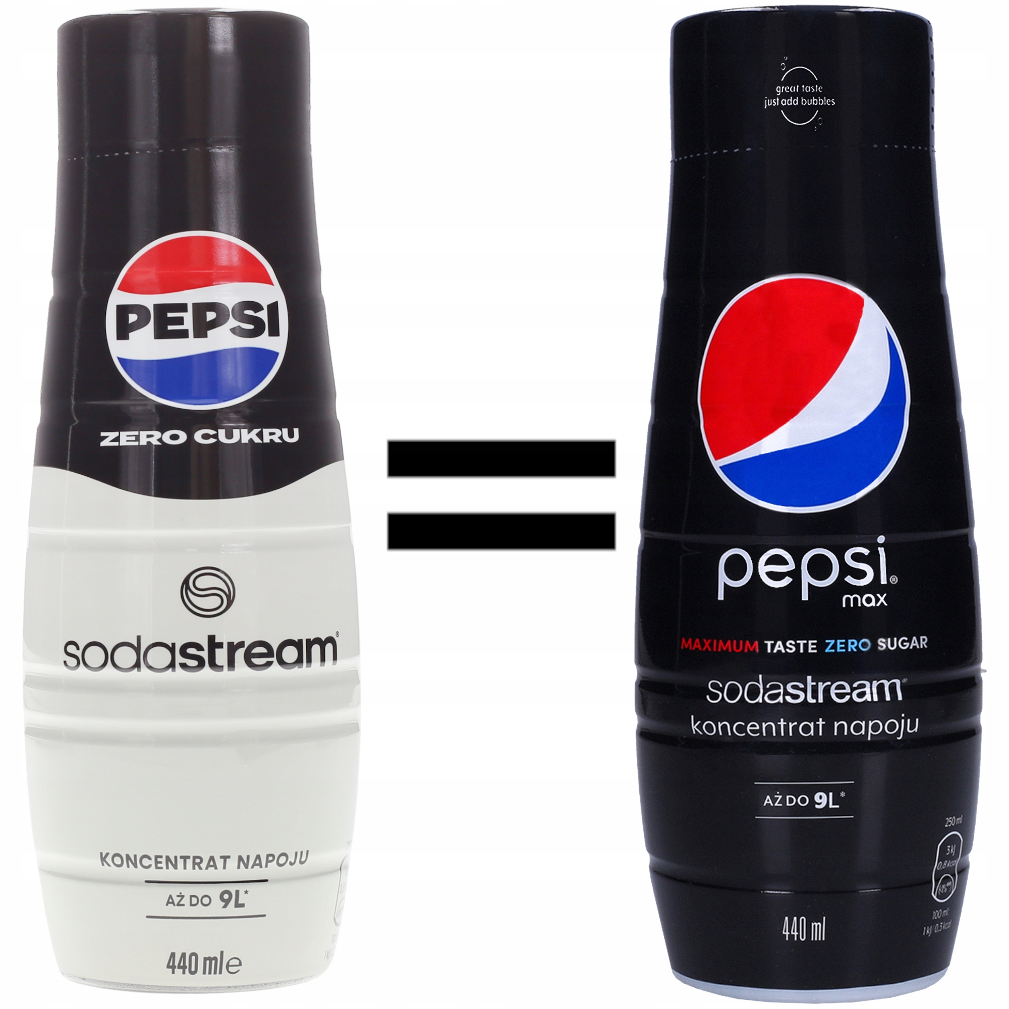 2x Syrop SodaStream Koncentrat Pepsi Max 440ml do saturatora wody 440ml sok Waga produktu z opakowaniem jednostkowym 1.2 kg