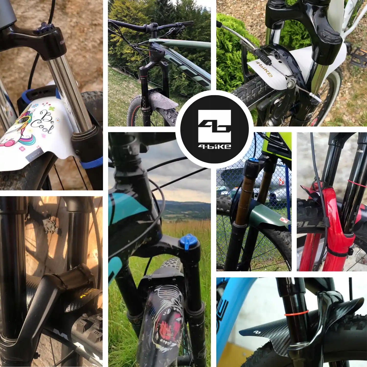 BŁOTNIK ROWEROWY 24-29" MTB PRZÓD ENDURO PRZEDNI SZARY NA ROWER F-12 Kolor dominujący szary