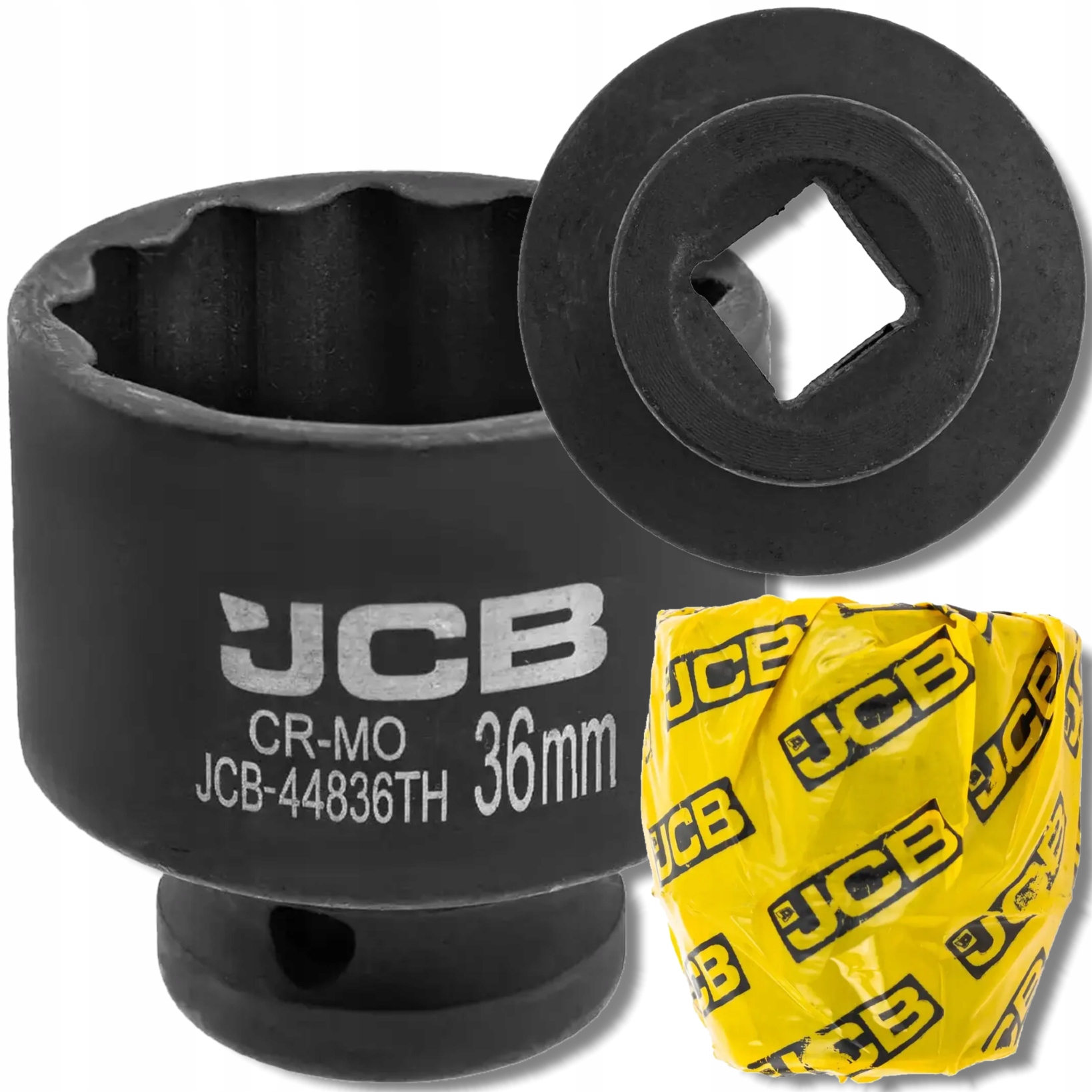 Nasadka udarowa cienkościenna 1/2" 12-kątna Cr-Mo klucz nasadowy 36 mm Jcb