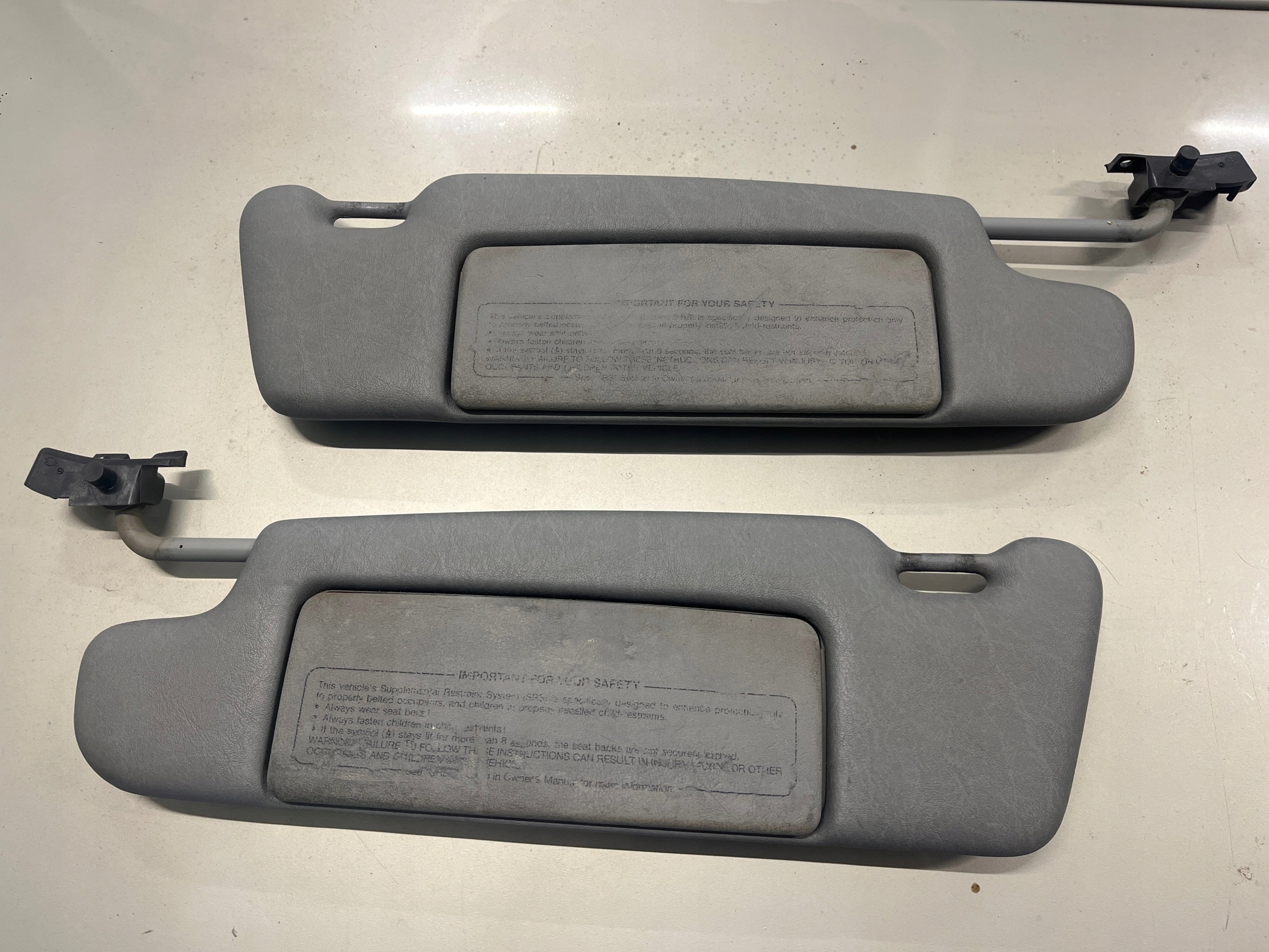 MERCEDES R129 SL129 SL 500 visor cover sun grey GRAU KOMPL