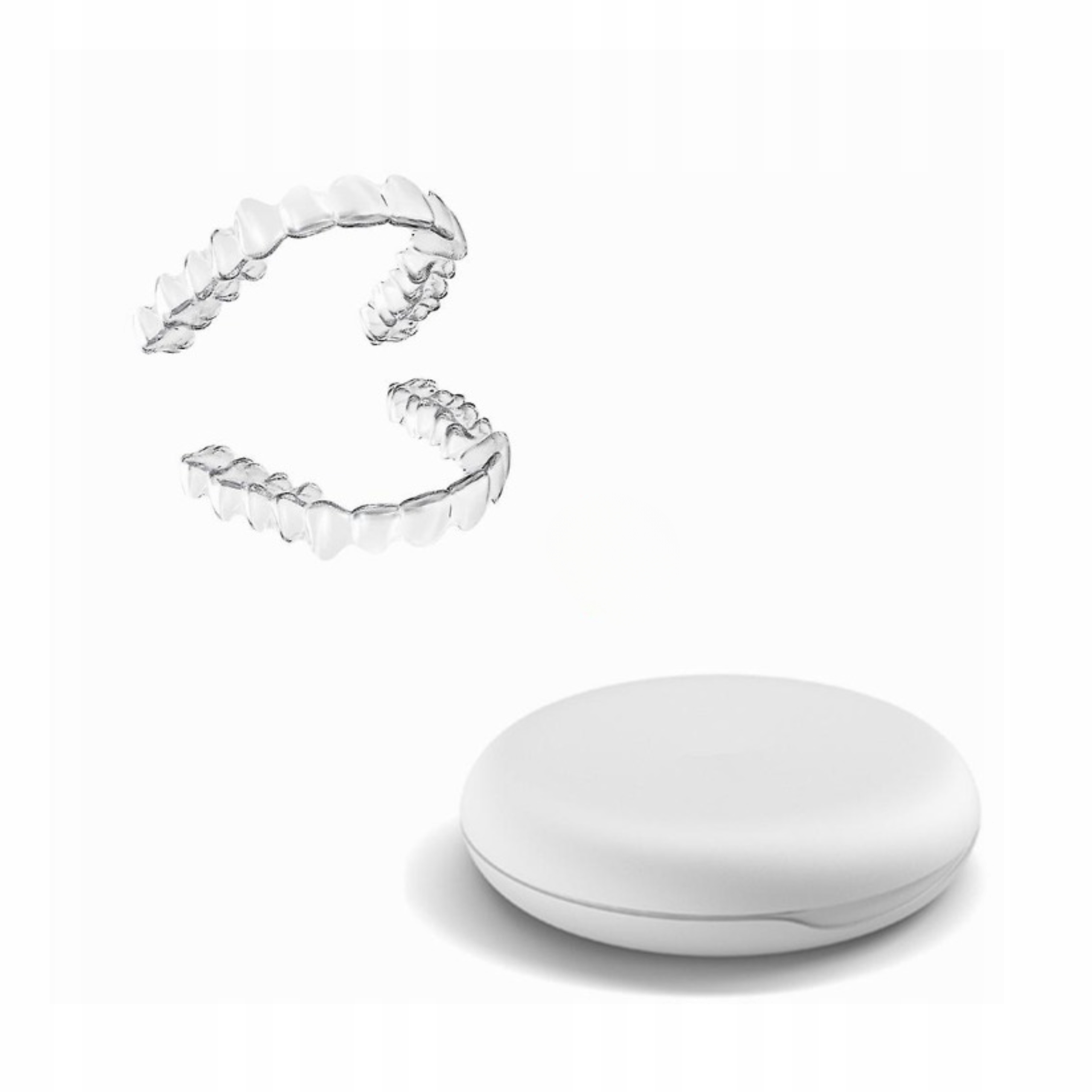 Uformowane nakładki do wybielania zębów dolna i górna pudełko