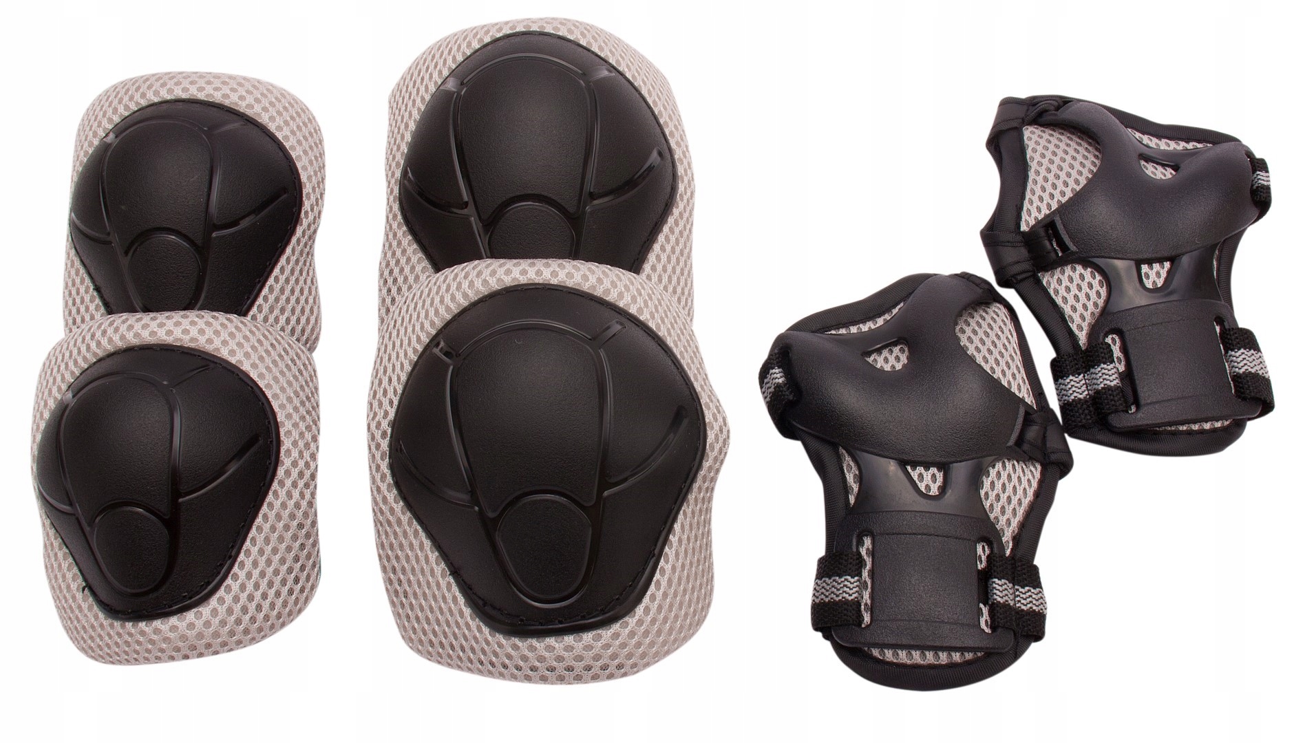 OCHRANIACZE NA ROLKI HULAJNOGĘ ROWER SZARE S