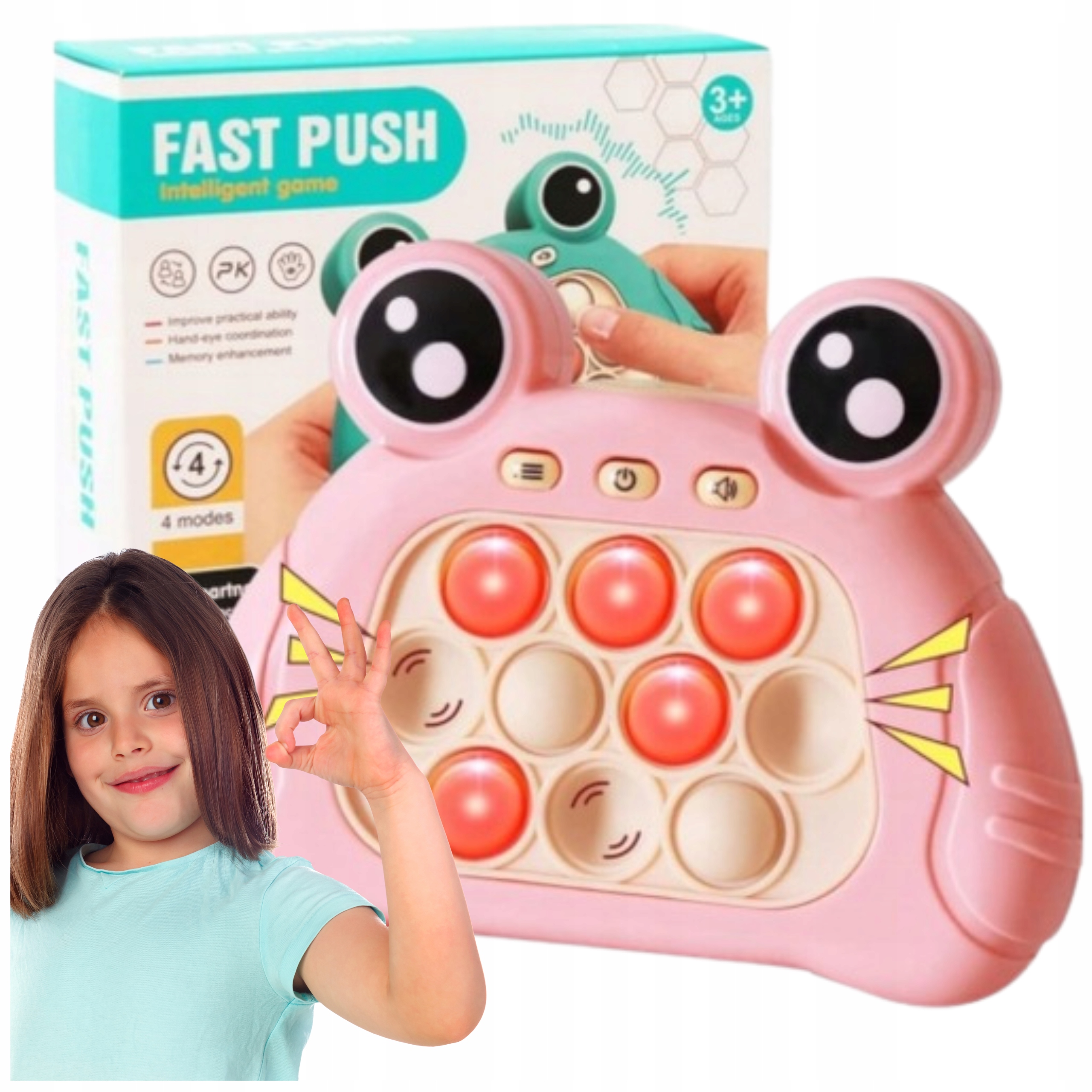 GRA POP IT POPIT ELEKTRYCZNA GRA ANTYSTRESOWA ZRĘCZNOŚCIOWA ŻABA Kod producenta Gra pop it żaba