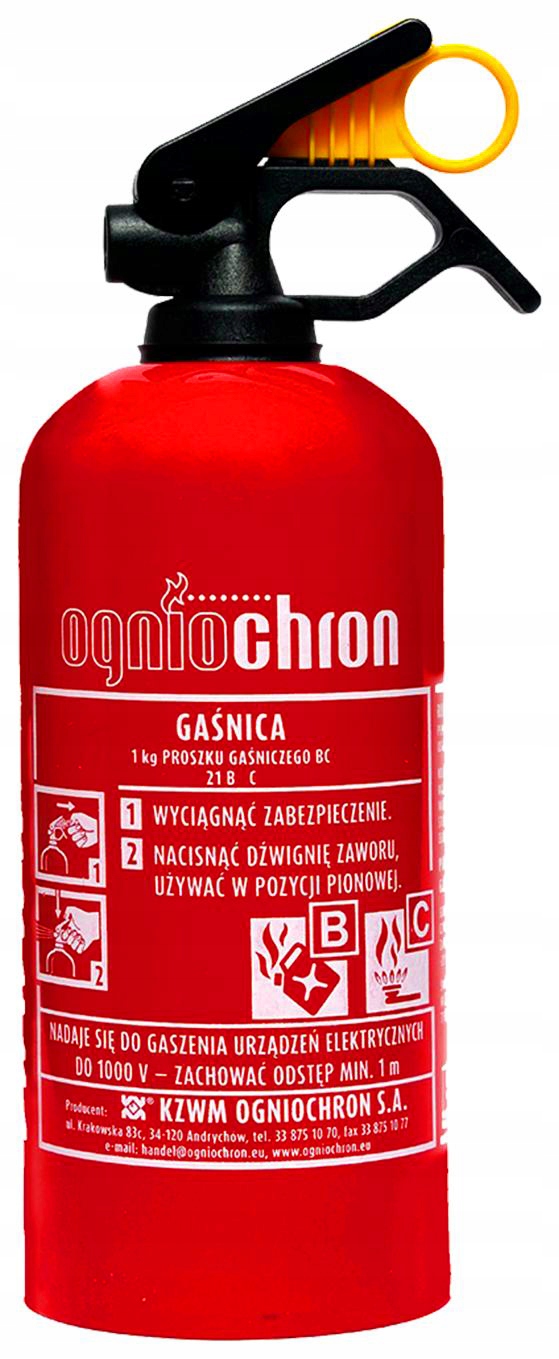 

Gaśnica Samochodowa Proszkowa 1 kg Bc