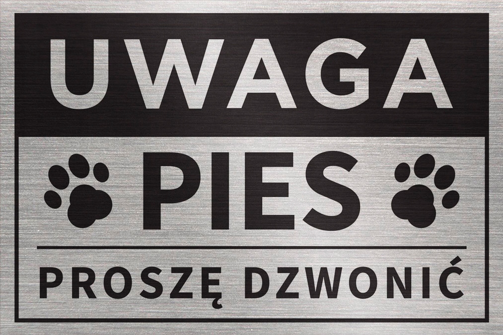 

Uwaga Pies Tabliczka informacyjna 30x20
