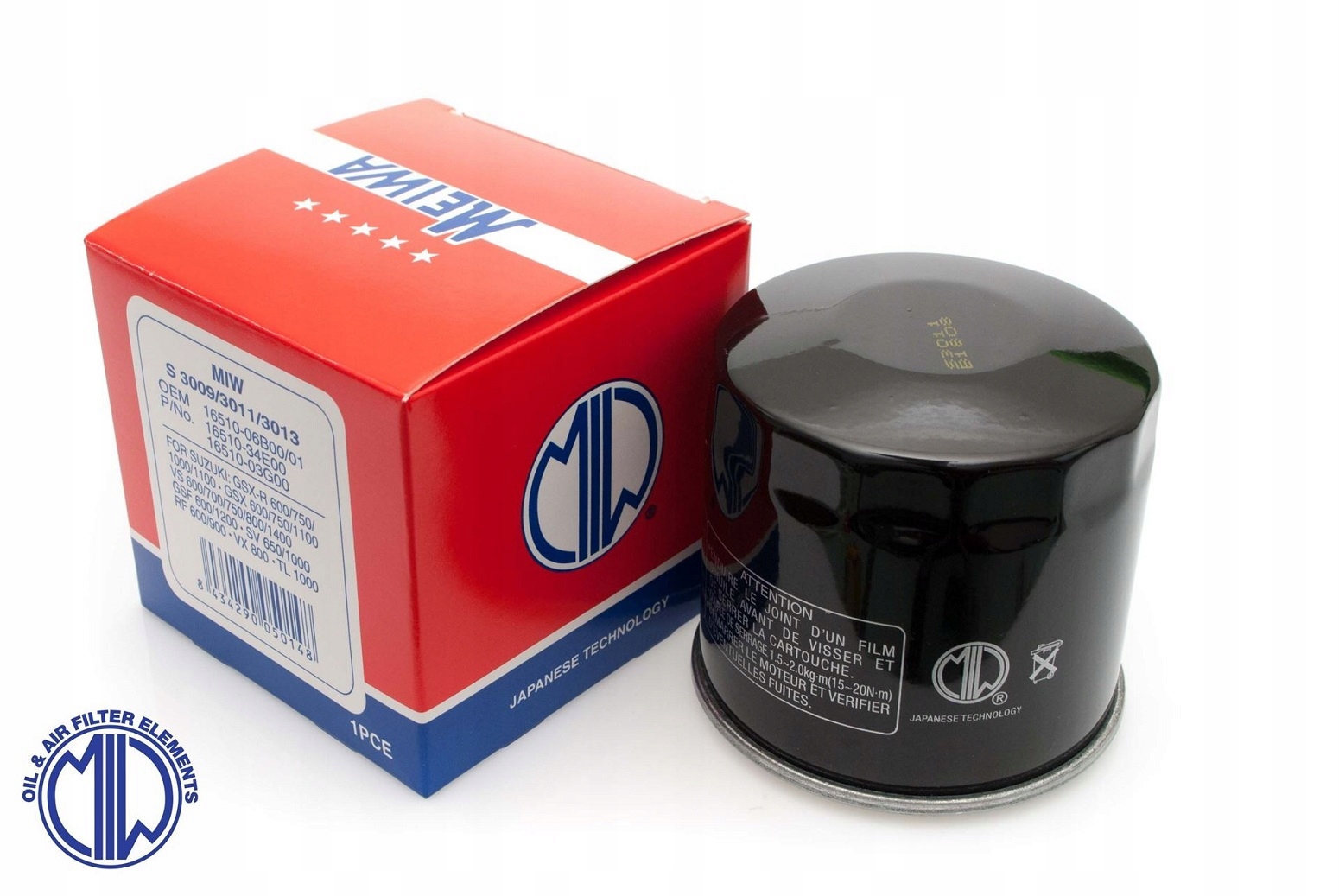 Filtr Oleju S3011 Miw Suzuki Gsx Gsf Gs Sv VL Lt HF138 Aprilia Arctic Cat