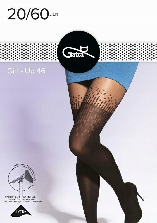 

Gatta Girl-up 46 Rajstopy wzorzyste k.:Nero r.:4-L