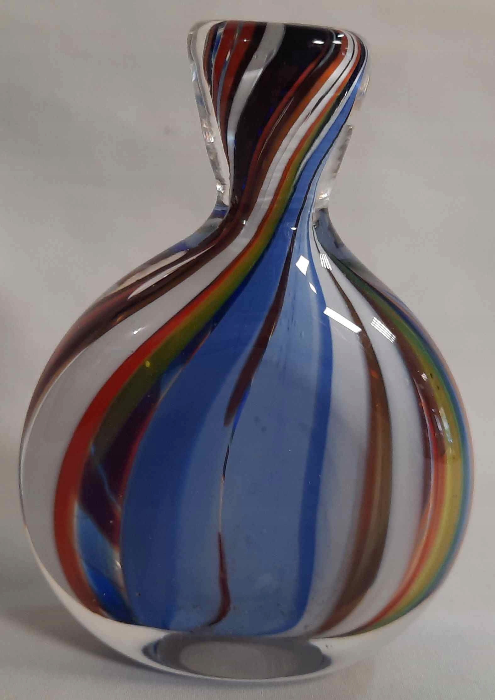 Murano Tabakiera Mały Wazon Szkło Vintage