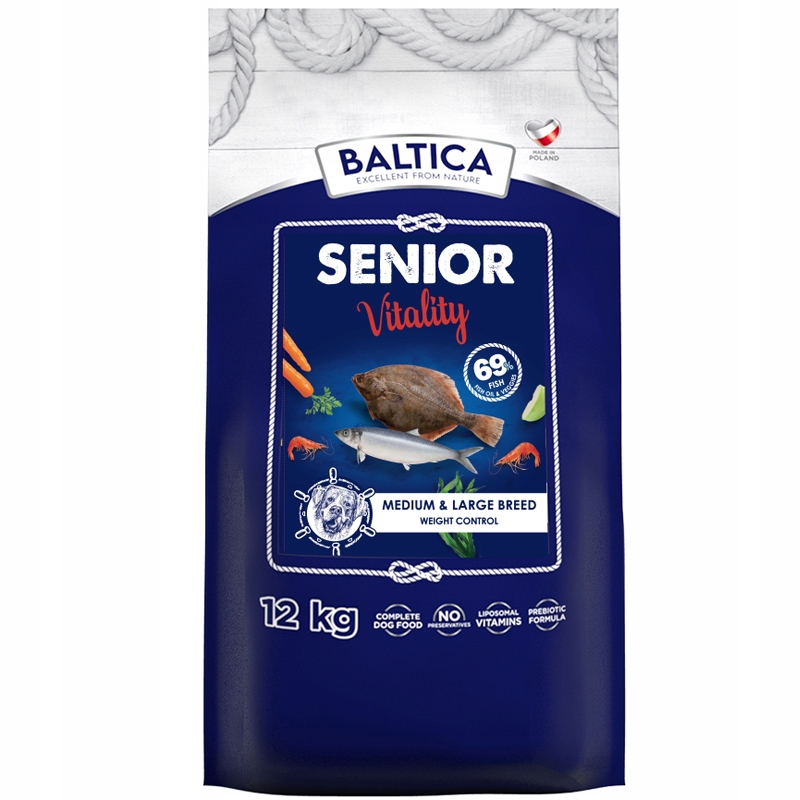 Baltica Senior Vitality Weight Control Medium & Large Breeds 12kg