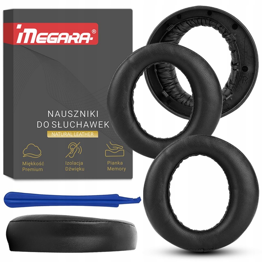 Ochrana Sluchu Houbičky Pady pro Sony PS5 Pulse Přírodní kůže Černé