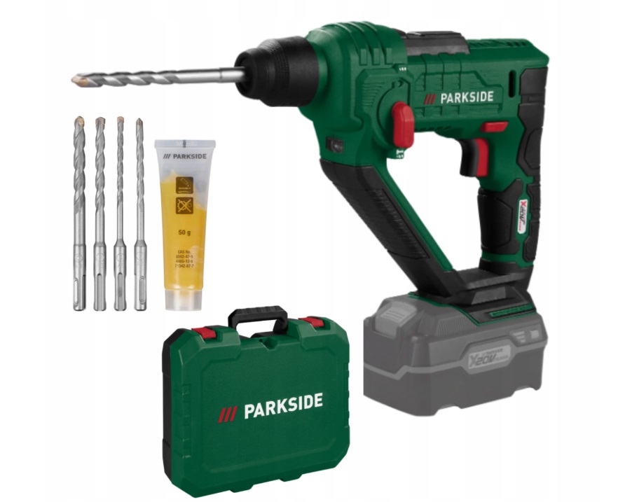 Młotowiertarka Wiertarka Udarowa Akumulatorowa Parkside Pabh 20-Li D4 Sds+