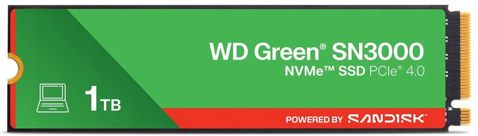 Ssd disk Wd Green SN3000 1TB WDS100T4G0E PCIe M2