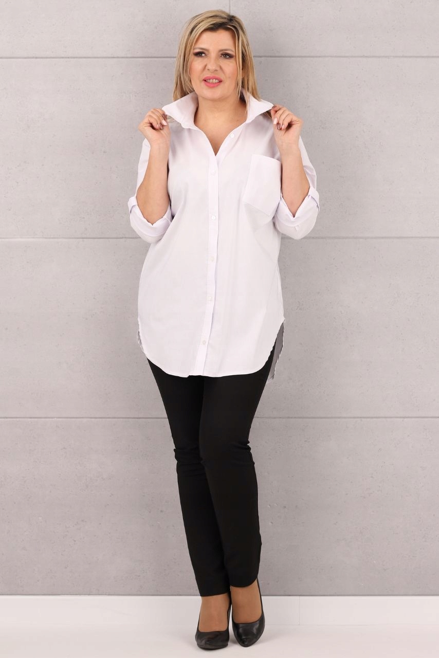 KOSZULA DAMSKA ELEGANCKA BAWEŁNIANA KLASYCZNA OVERSIZE ROZPINANA Kolekcja M L XL XXL XXXL 2XL 3XL 4XL