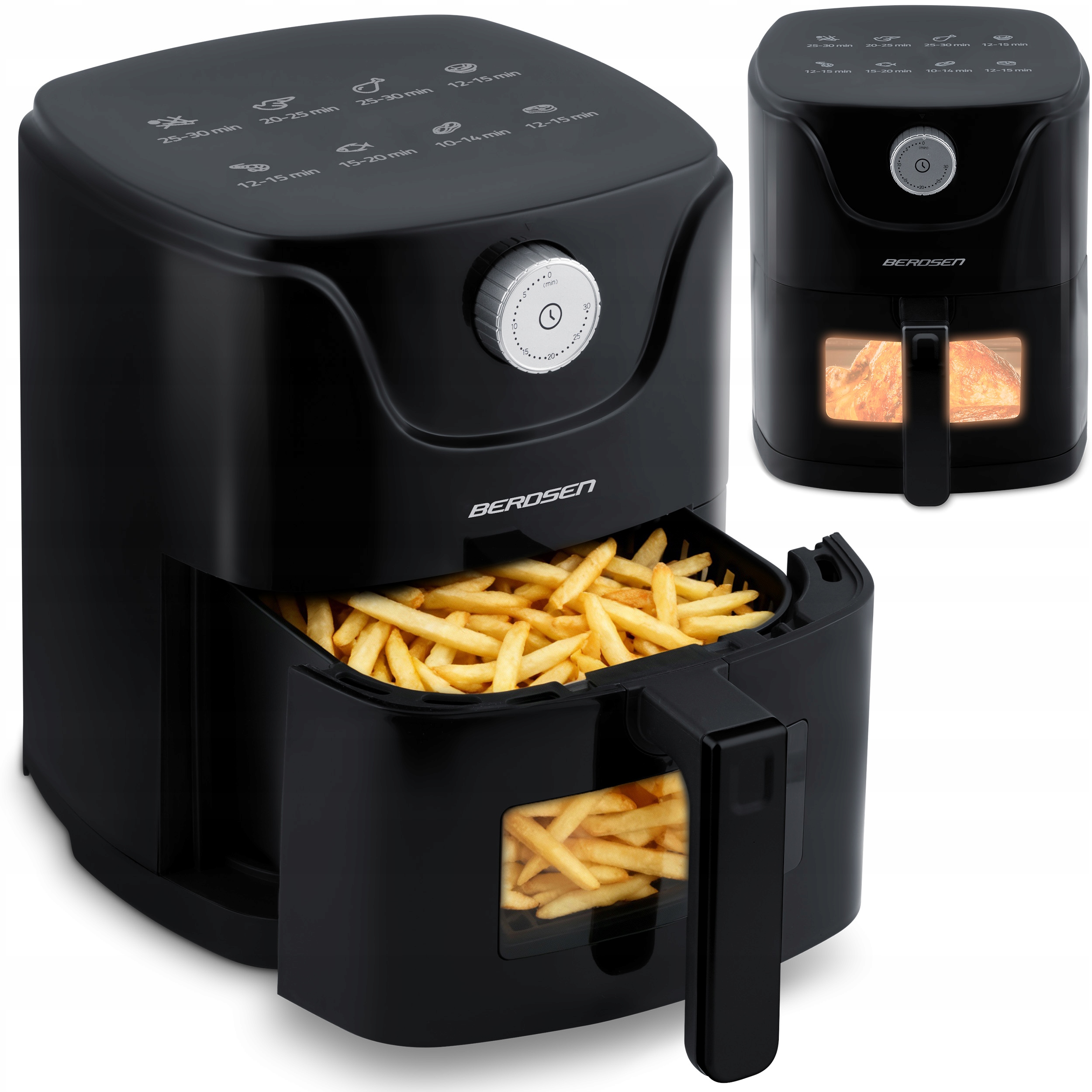 Frytkownica Beztłuszczowa Frytownica Air Fryer Mocna Berdsen