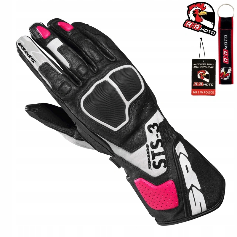 Dámske kožené rukavice Spidi STS-3 Lady Black čierna ružová Darčeky