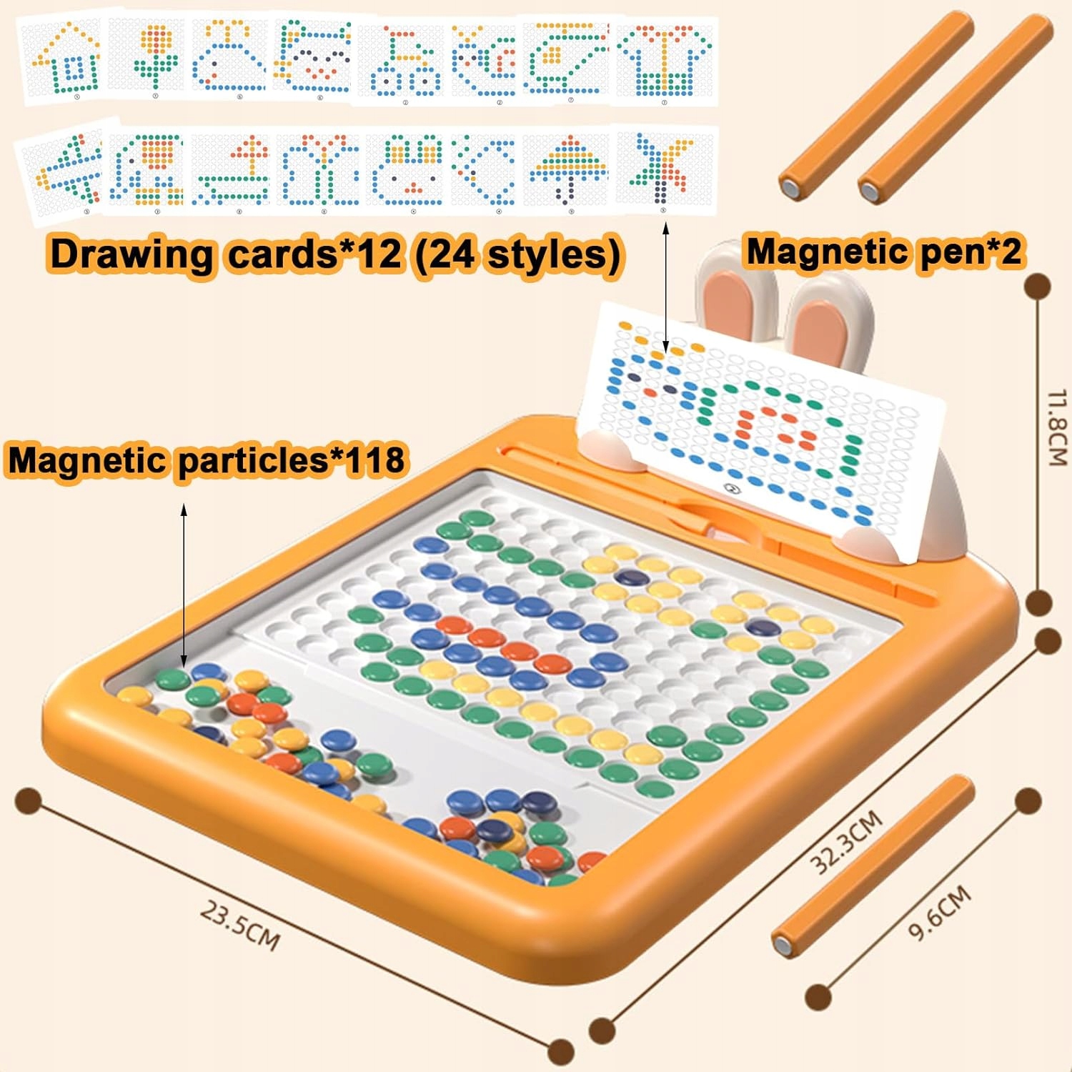 TABLICA MAGNETYCZNA DLA DZIECI MONTESSORI MAGPAD KRÓLIK KLOCKI MAGPAD Marka Pozostałe