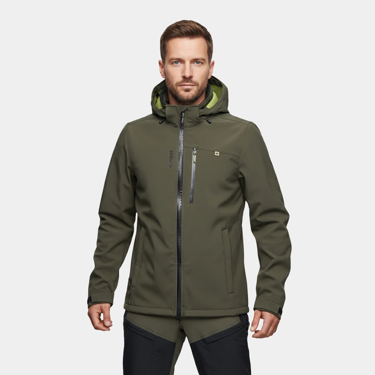 Kurtka męska softshell Alpinus Roignais oliwka ddychalność wododpowność L
