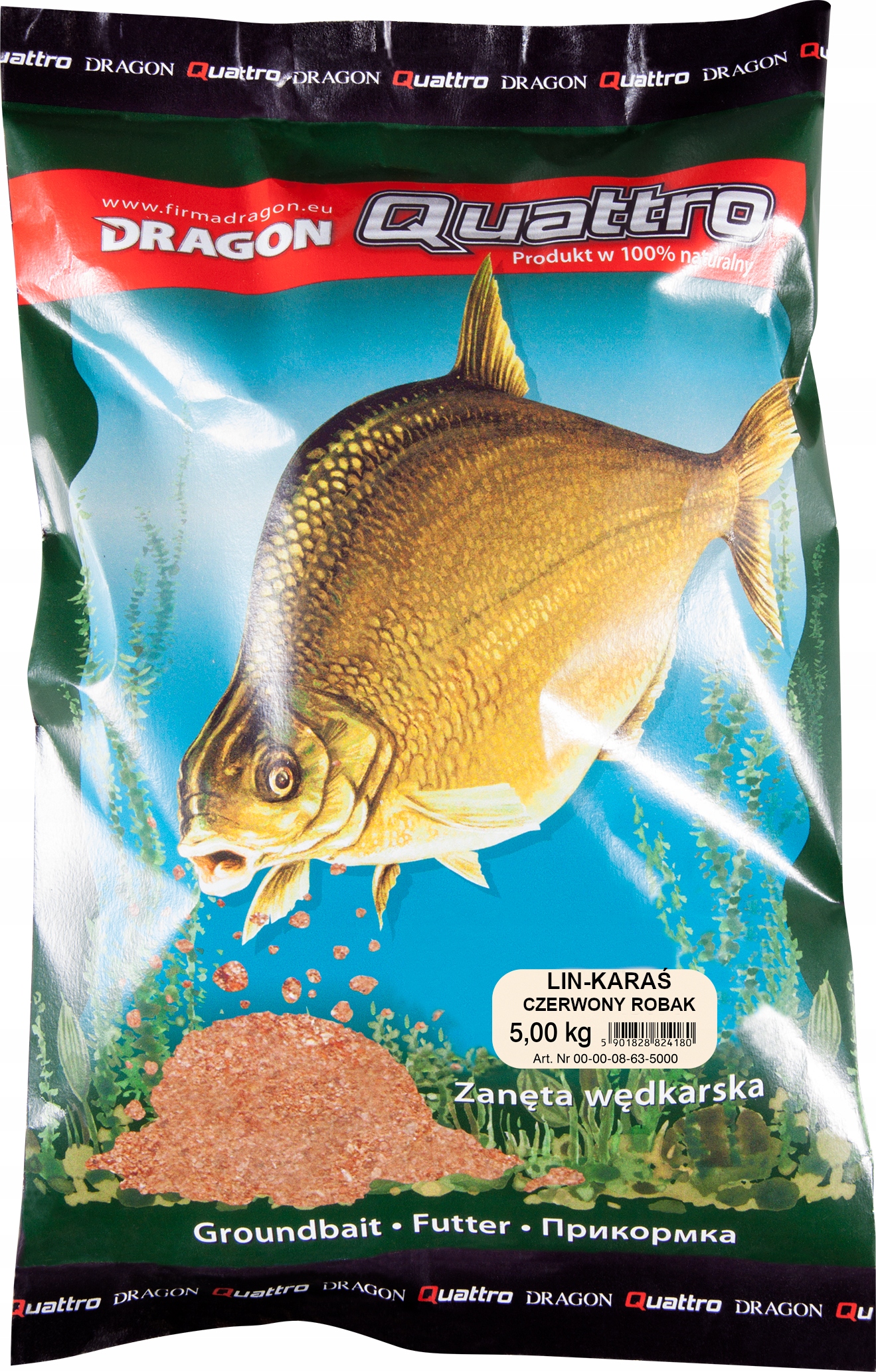 Dragon zanęta wędkarska Quattro Lin Karaś czerwony robak 5kg