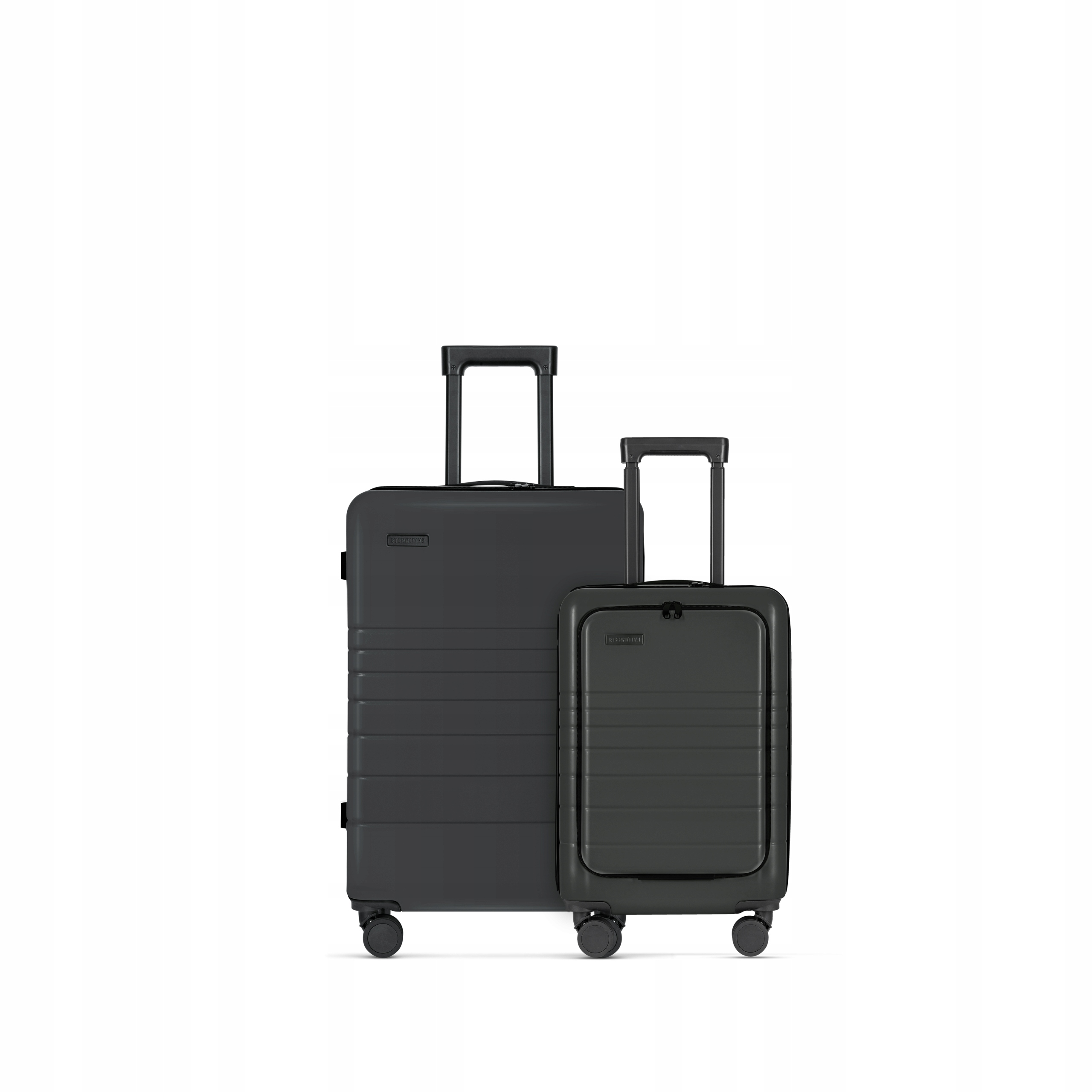 Eternitive E1 Cestovní kufry sada S+m Abs Tsa Kolečka 360 šedá