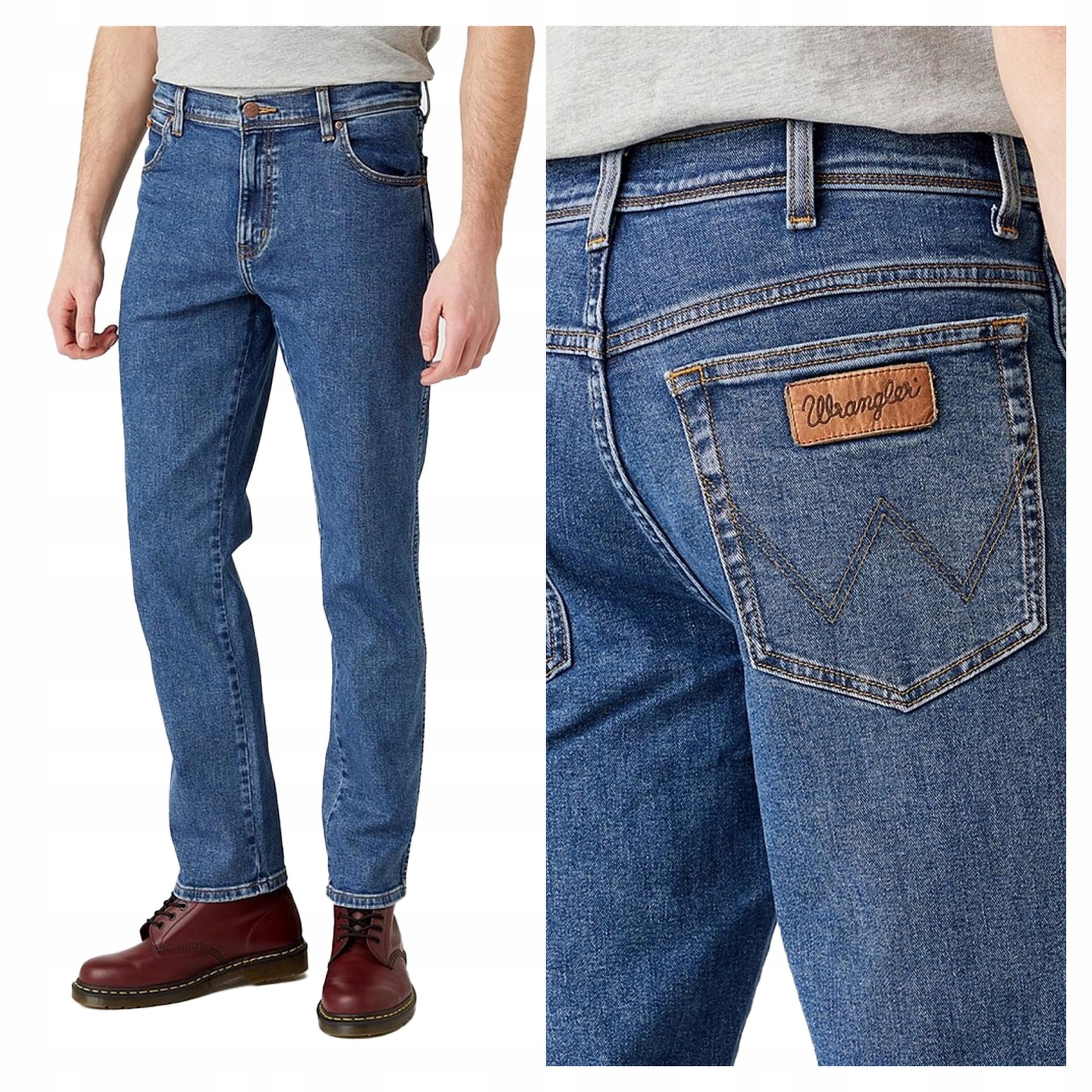 Wrangler Texas Slim W32 L36 Pánské džínové kalhoty džíny Přiléhavé