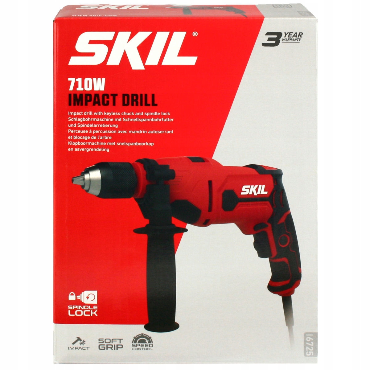 WIERTARKA UDAROWA 710W 6725 SKIL Typ uchwytu samozaciskowy