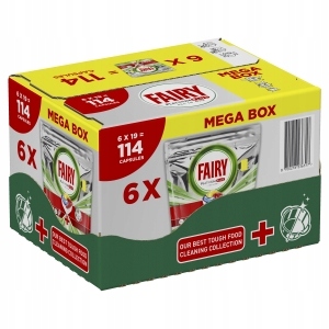 Levně Sada tablet do myčky nádobí Platinum Plus All In One Lemon 6X19 (114) Fairy