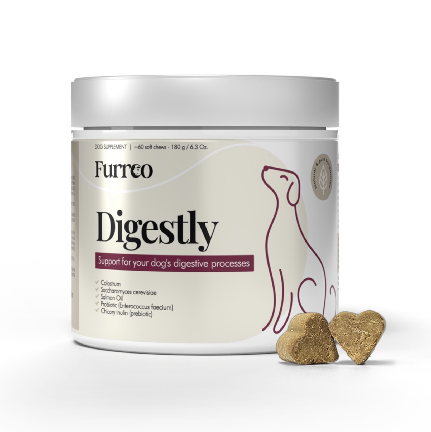 Levně Doplňky stravy pro psy na podporu trávení Furreo Digestly 60ks