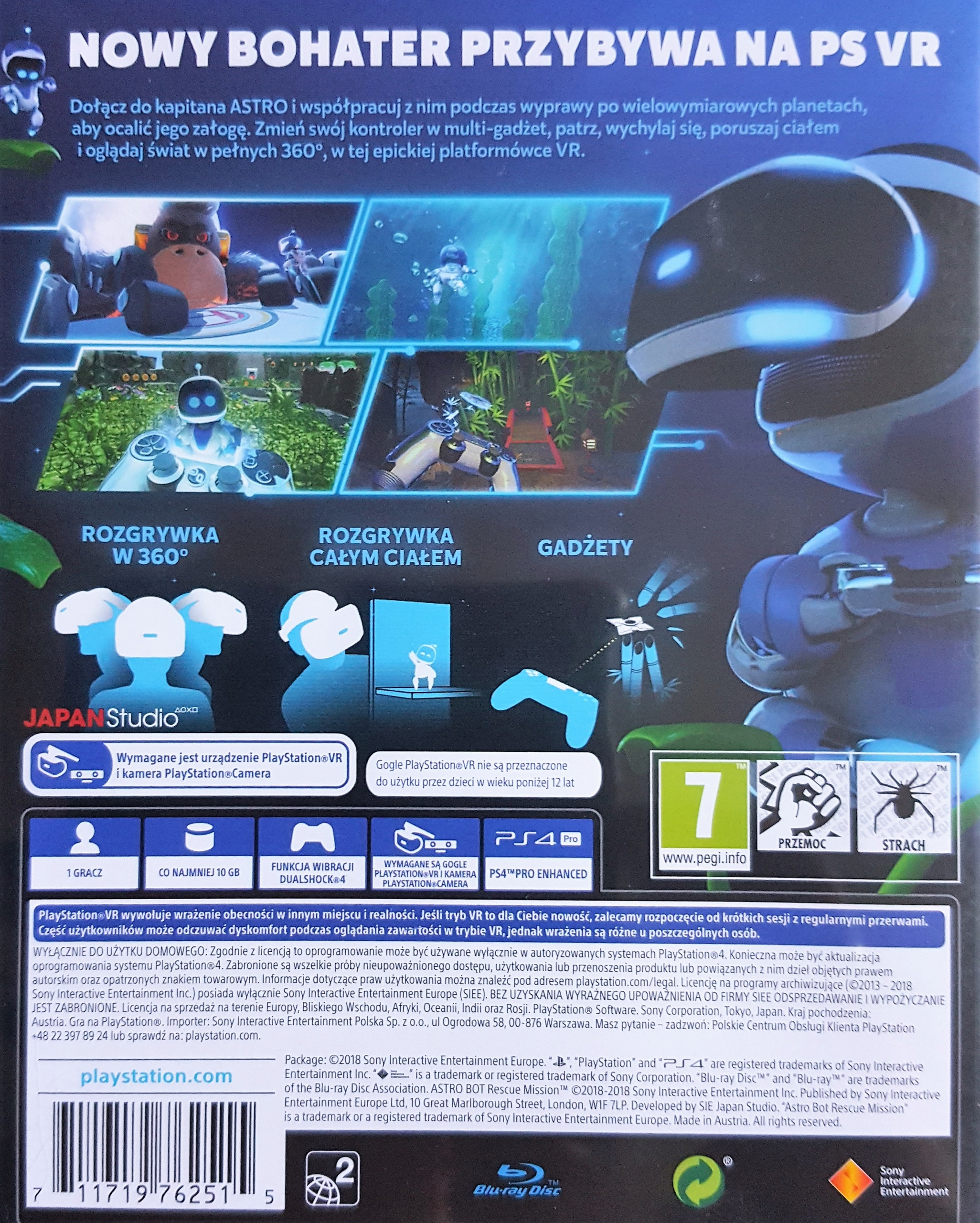 ASTRO BOT RESCUE MISSION PL PLAYSTATION 4 PLAYSTATION 5 PS4 NOWA MULTIGAMES EAN (GTIN) 711719762515