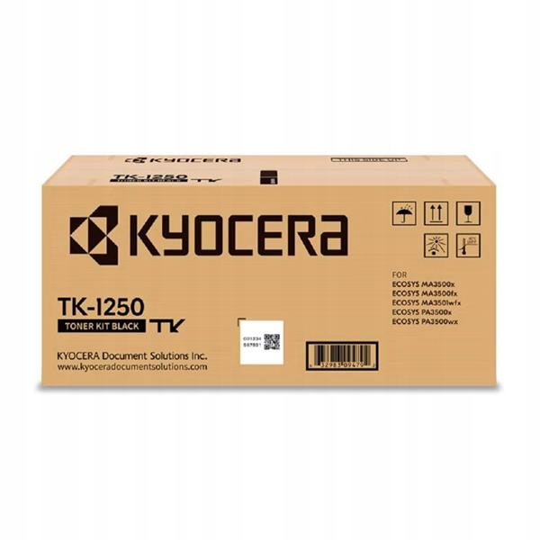 Originální černý toner Kyocera Ecosys MA3500x (TK-1250, TK1250, 1T0C3H0NL0)