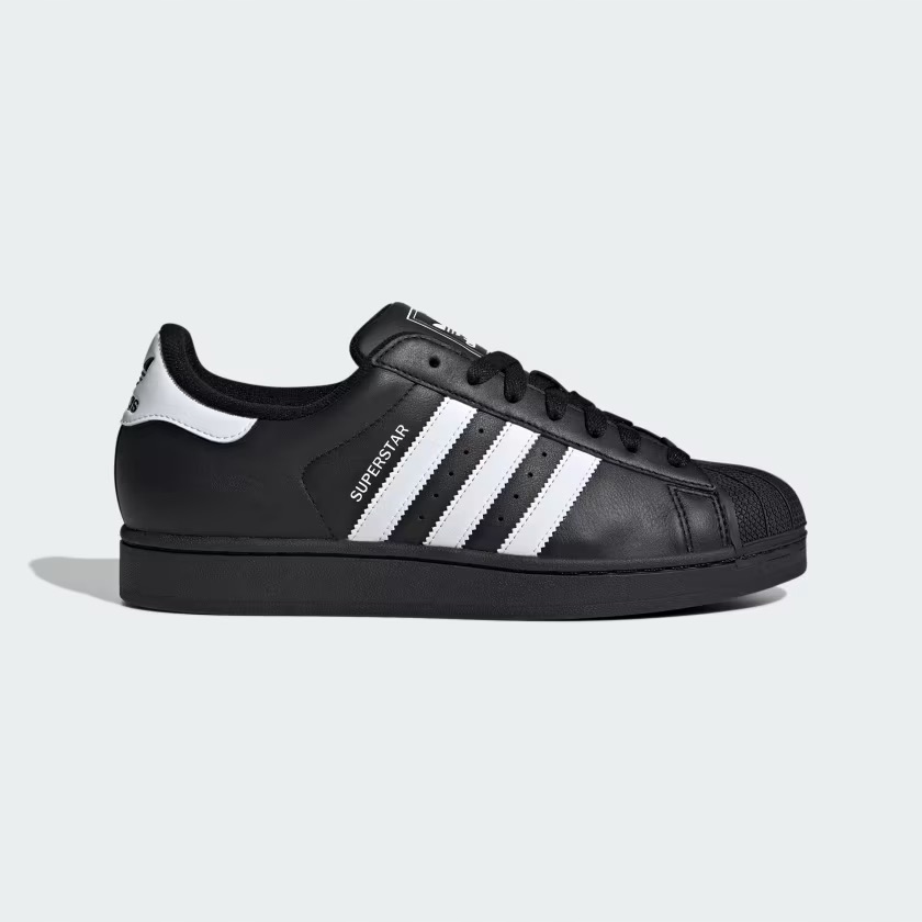 Unisexové boty Adidas Superstar 2 JI0079 černé kožené streetwear 46