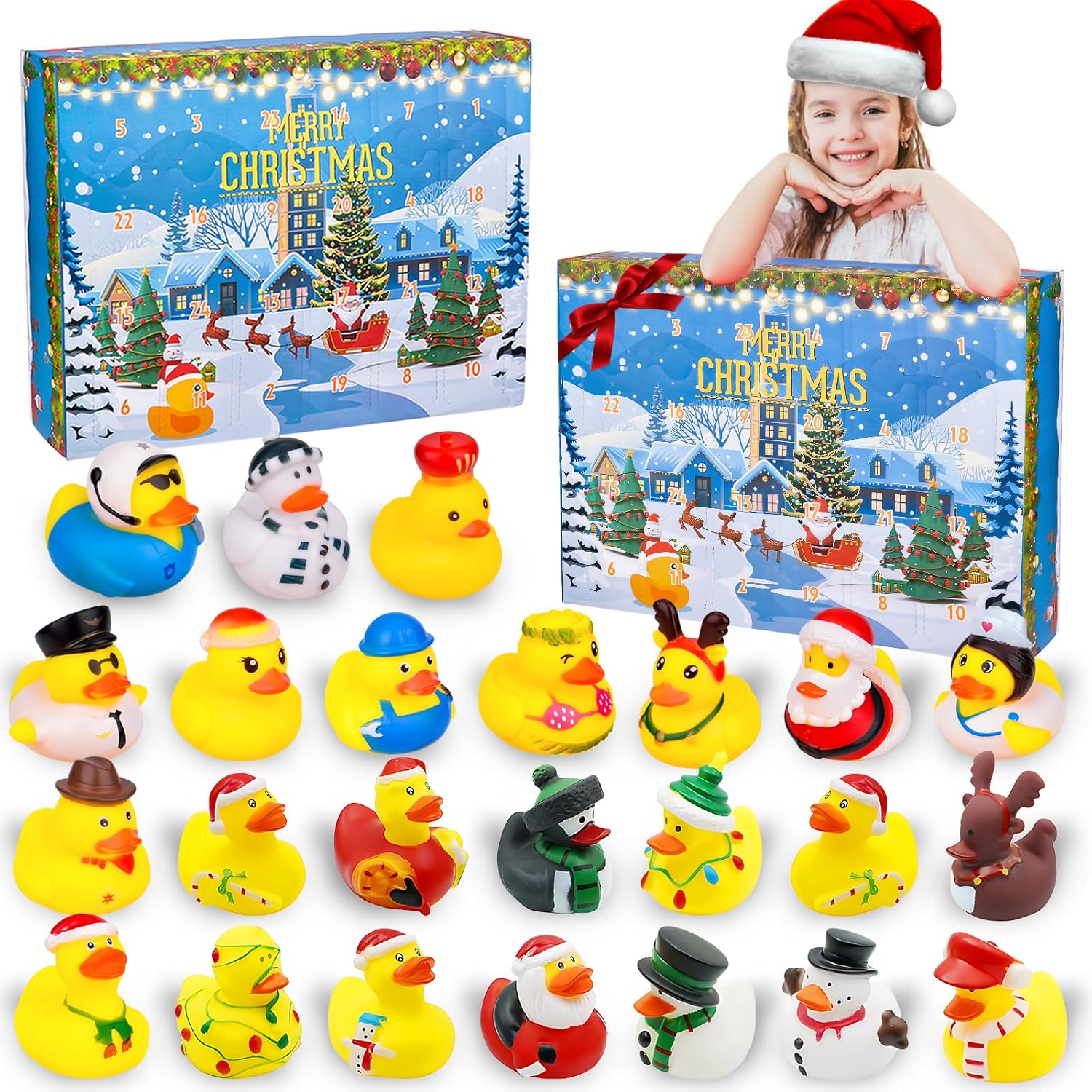 Adventní Kalendář Kachničky Gumové Kachničky Koupání Vánoční Dárek