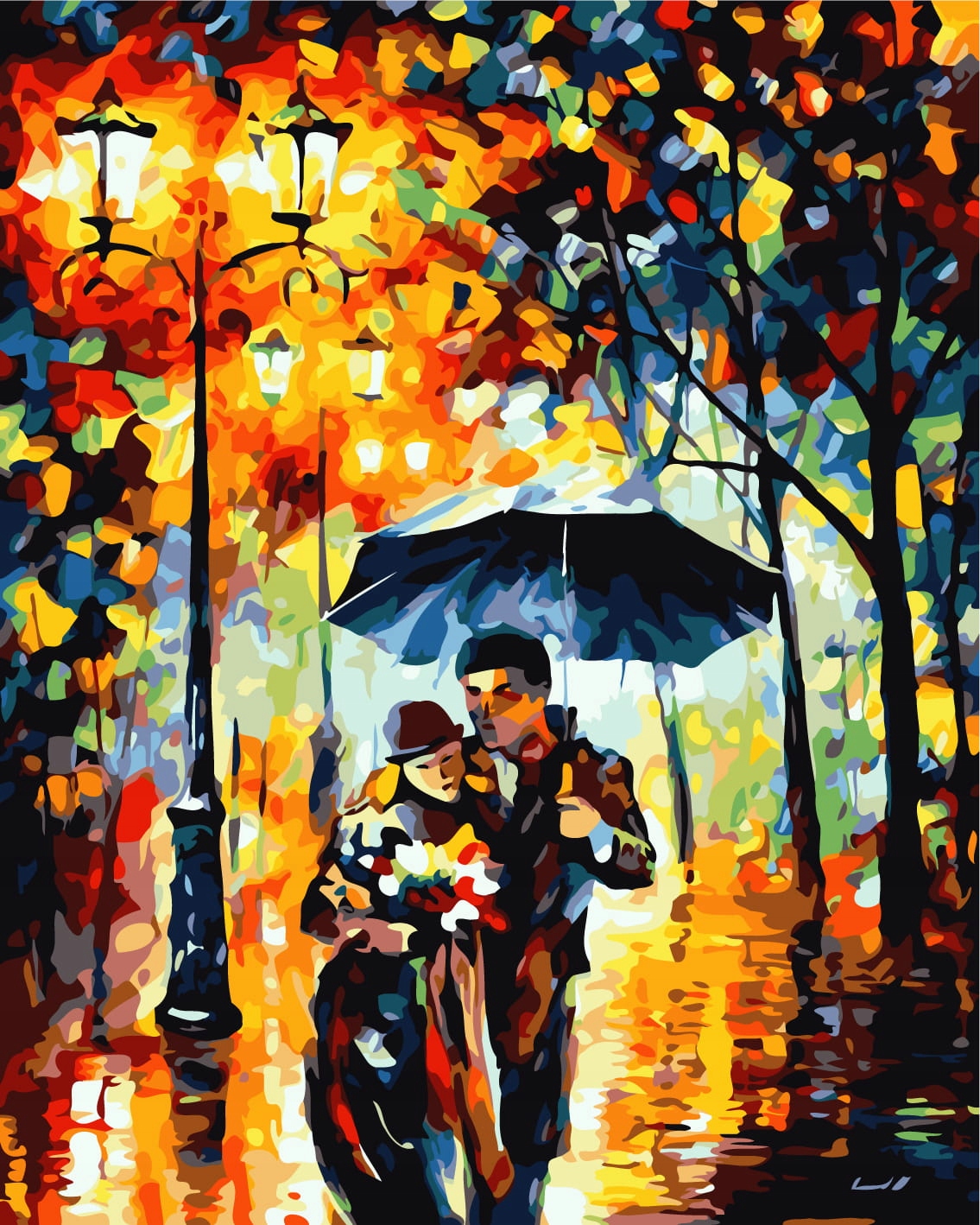 Malování podle čísel Podzimní rande 40x50cm