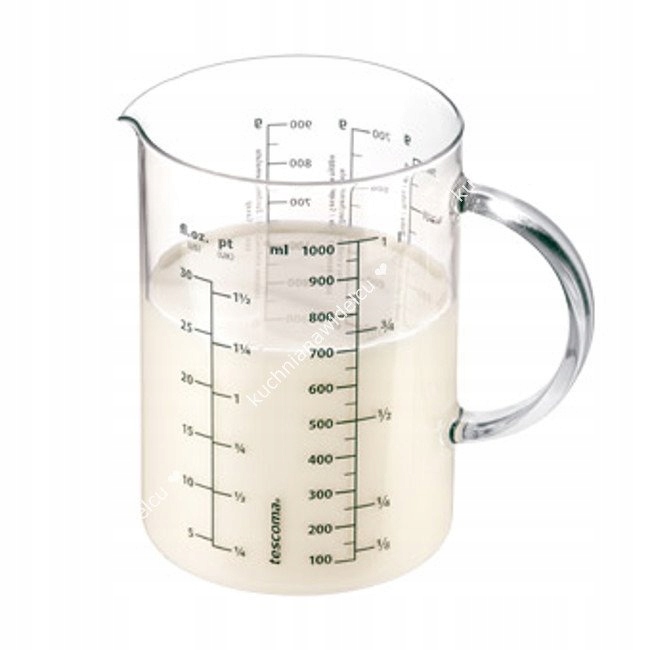 Szklany pojemnik z miarką - poj 1 litr | TESCOMA