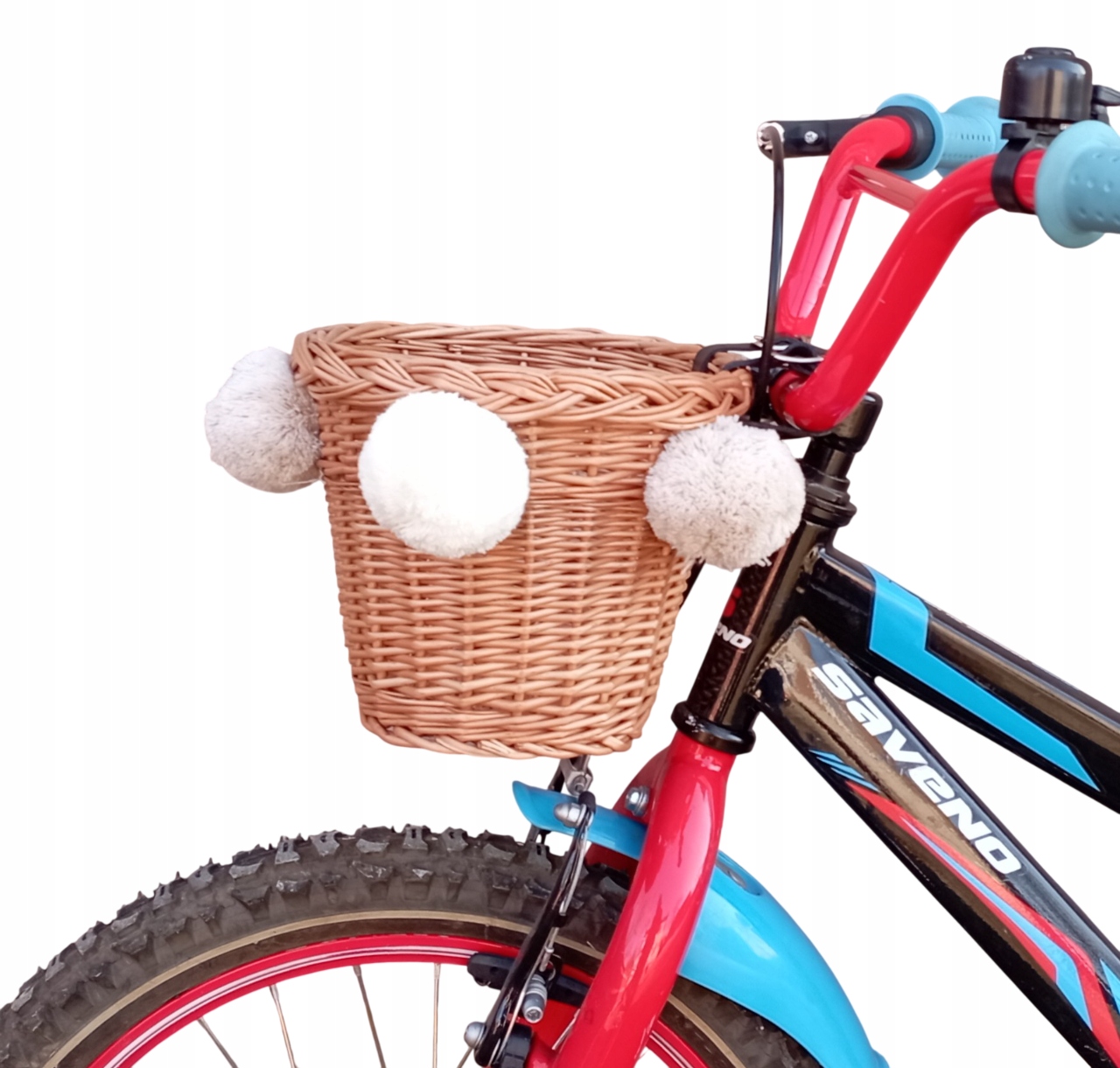 Wiklinowy koszyk na rower Dziecięcy Naturalny kosz rowerowy dla Dzieci