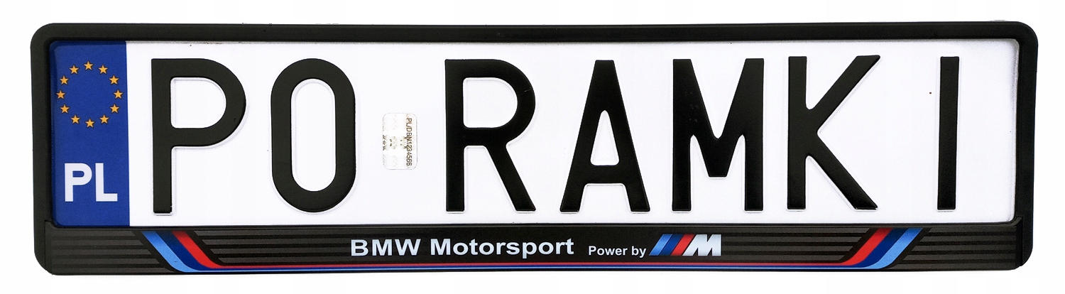 BMW POWER M PERFORMANCE TUNNING M3 M5 M4 M6 M ramki do tablic pod tablice Producent inny