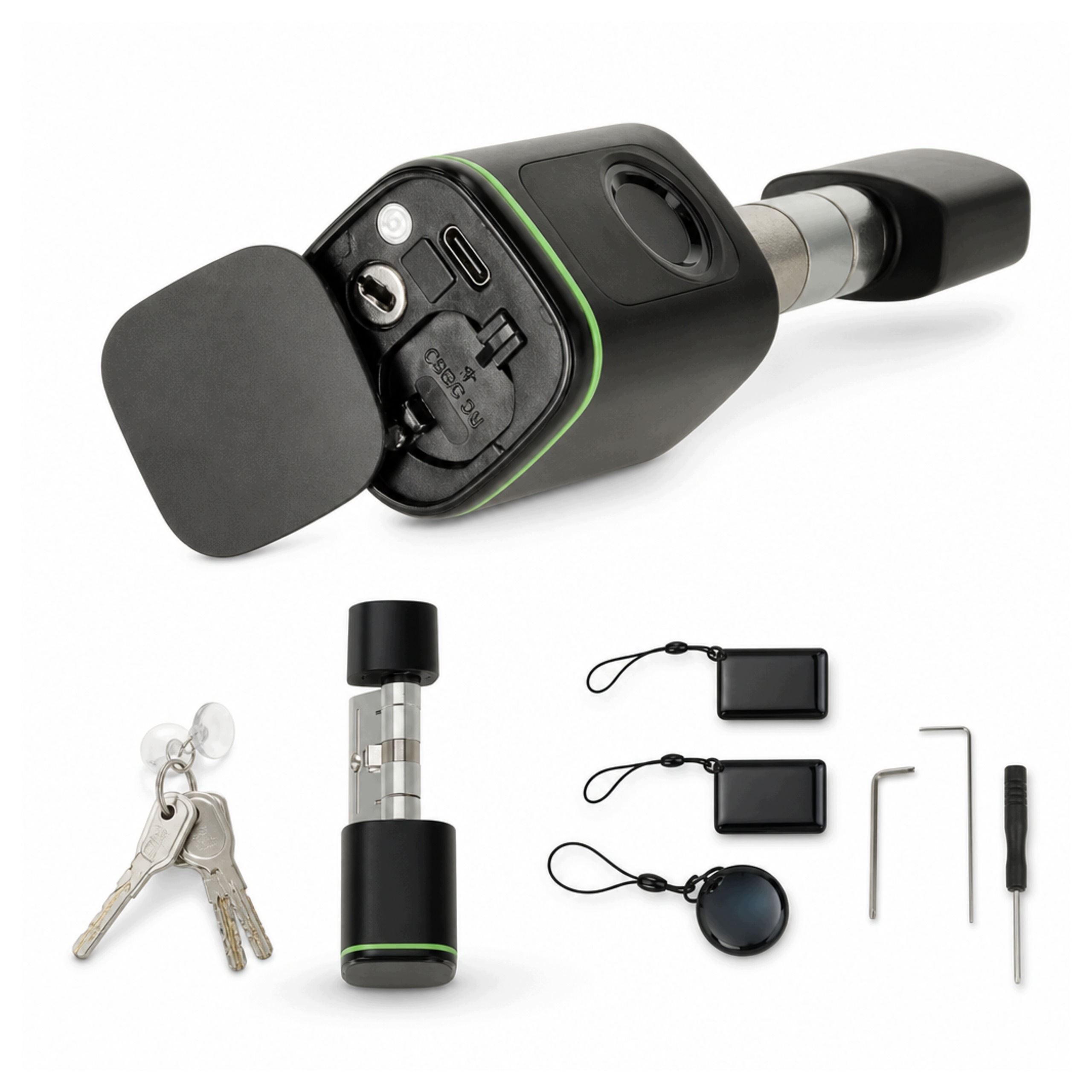 Inteligentní elektronický zámek na dveře, otisk prstu Bluetooth, 4 způsoby