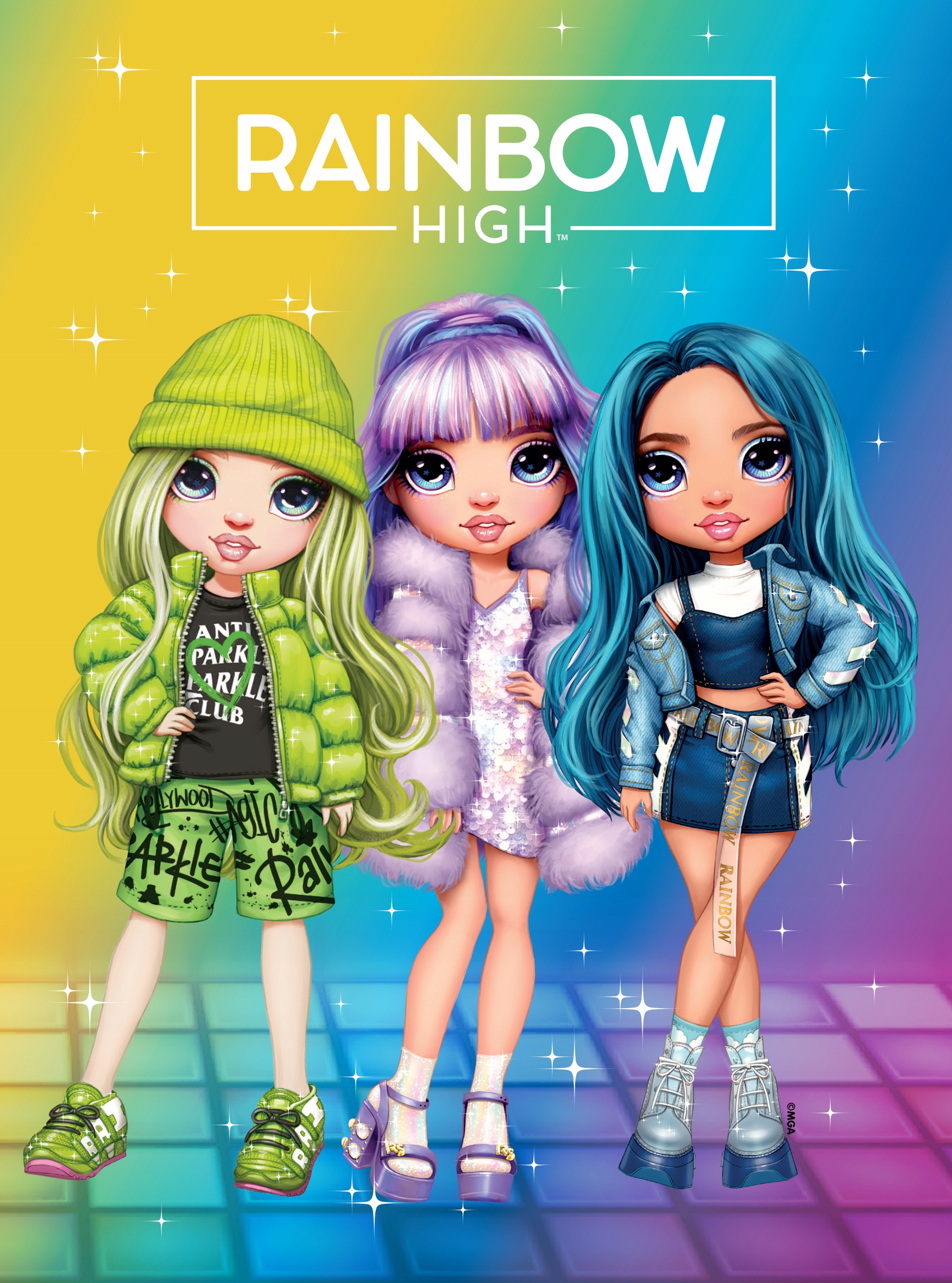 

Rainbow High Zeszyt A5/16 linia podwójna kolorowa