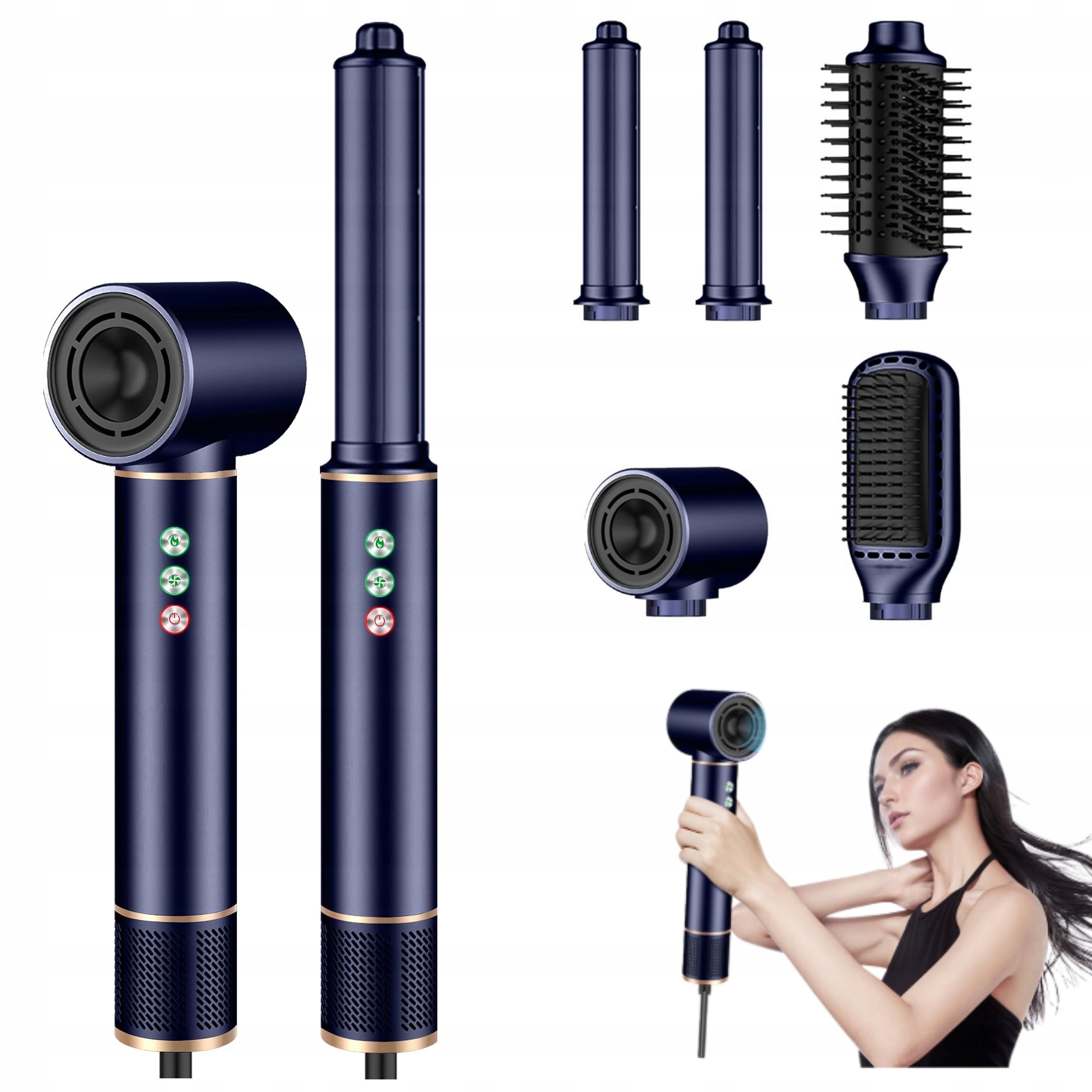 Kartáč Na Vlasy Air Styler 5 V 1, Sada Vysoušečů Vlasů S 5 Doplňky