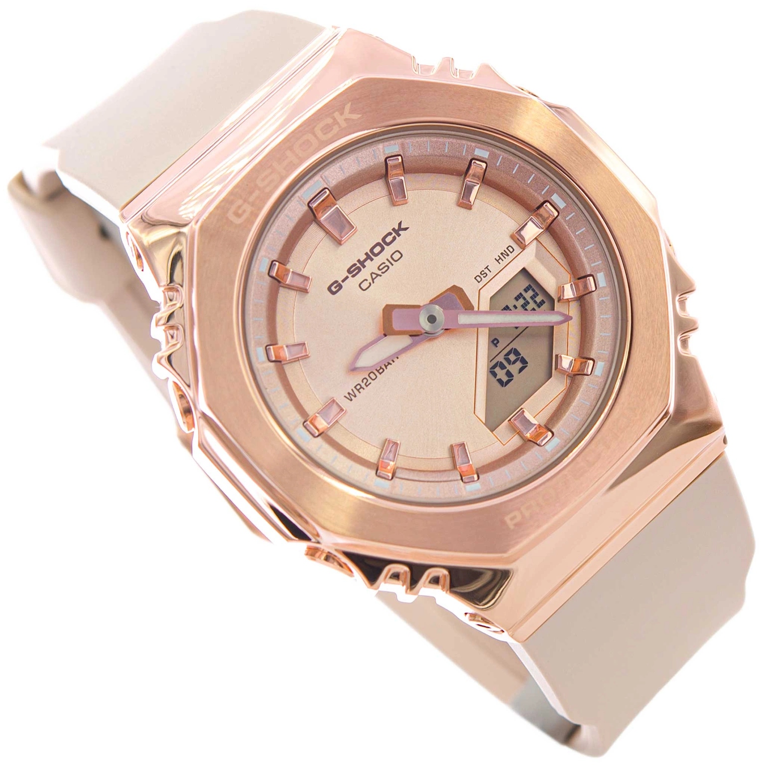Dámské Hodinky Casio GM-S2110PG-4AER G-shock Béžové S Sportovním Řemínkem 20 Barů