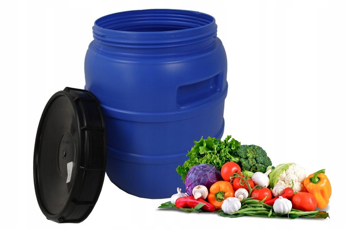 PLASTIKOWA BECZKA NA DESZCZÓWKĘ 20L DO PEKLOWANIA ŻYWNOŚCI SPOŻYWCZA ATEST