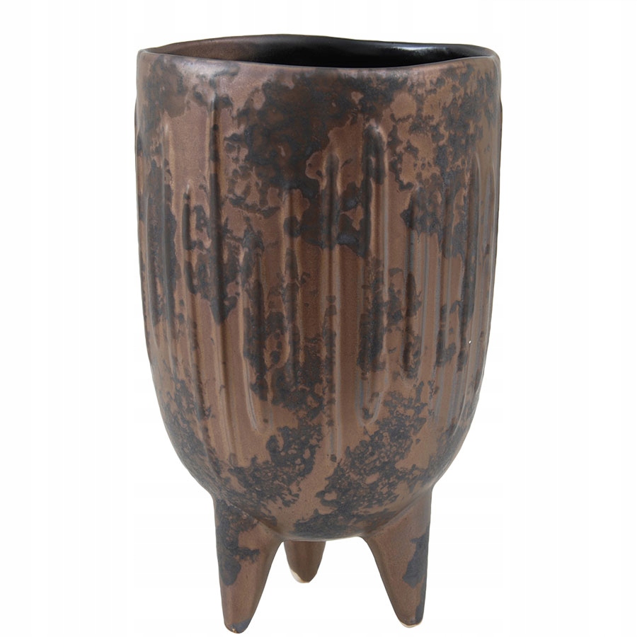 

Donica Irma brązowa ceramiczna Wysoka